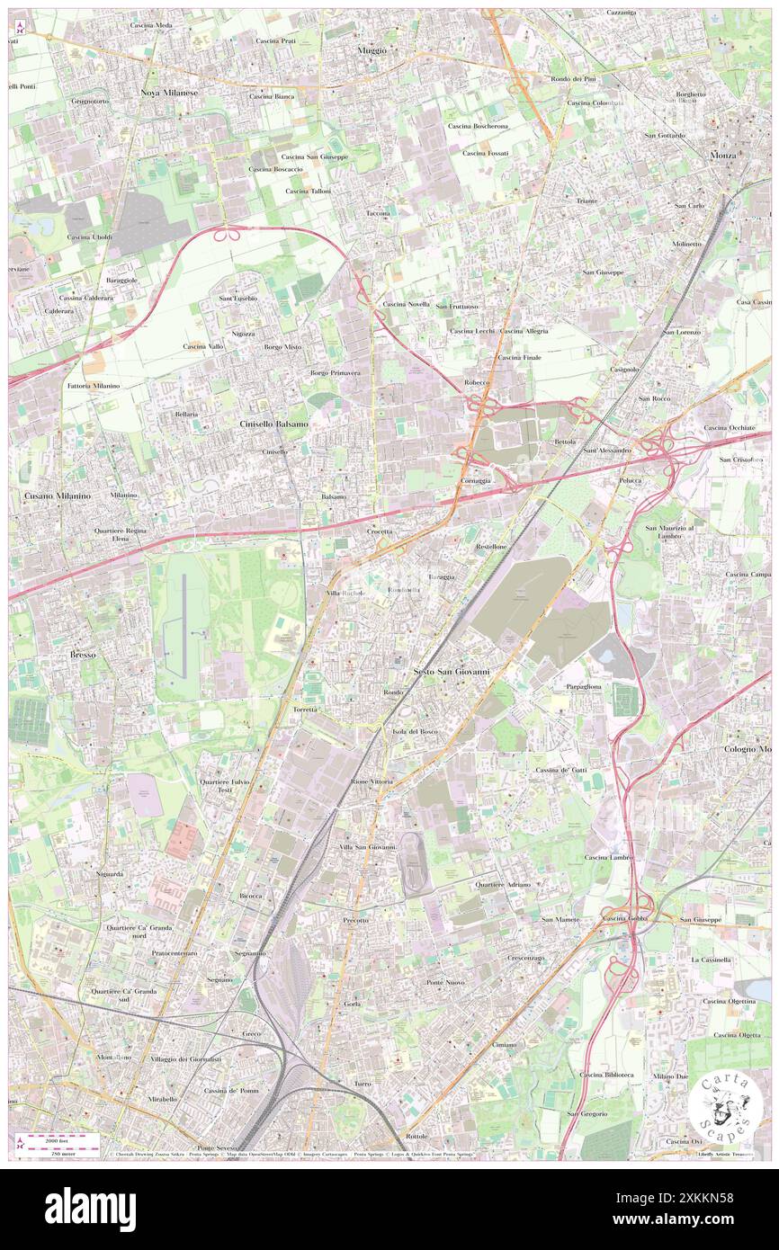 Scuola Secondaria di Secondo Grado 'E. Breda', Città metropolitana di Milano, IT, Italien, Lombardei, N 45 32' 37'', N 9 13' 46'', Karte, Karte, Karte von Cartascapes Map, veröffentlicht 2024. Erkunden Sie Cartascapes, eine Karte, die die vielfältigen Landschaften, Kulturen und Ökosysteme der Erde enthüllt. Reisen Sie durch Zeit und Raum und entdecken Sie die Verflechtungen der Vergangenheit, Gegenwart und Zukunft unseres Planeten. Stockfoto