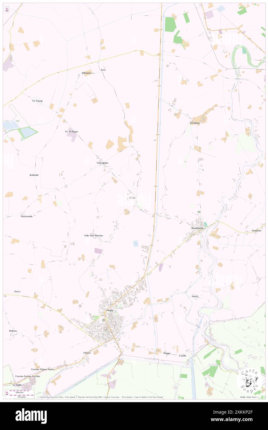 Coazze, Provincia di Mantova, IT, Italien, Lombardei, n 44 58' 0'', N 10 55' 22'', Karte, Cartascapes Map, veröffentlicht 2024. Erkunden Sie Cartascapes, eine Karte, die die vielfältigen Landschaften, Kulturen und Ökosysteme der Erde enthüllt. Reisen Sie durch Zeit und Raum und entdecken Sie die Verflechtungen der Vergangenheit, Gegenwart und Zukunft unseres Planeten. Stockfoto