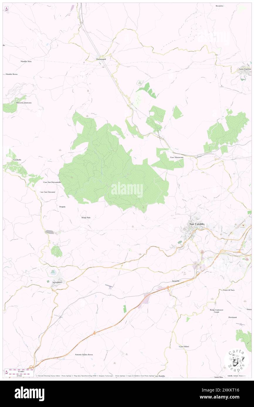 San Cataldo, Provincia di Caltanissetta, IT, Italien, Sizilien, n 37 29' 2'', N 13 59' 7'', Karte, Cartascapes Map, veröffentlicht 2024. Erkunden Sie Cartascapes, eine Karte, die die vielfältigen Landschaften, Kulturen und Ökosysteme der Erde enthüllt. Reisen Sie durch Zeit und Raum und entdecken Sie die Verflechtungen der Vergangenheit, Gegenwart und Zukunft unseres Planeten. Stockfoto