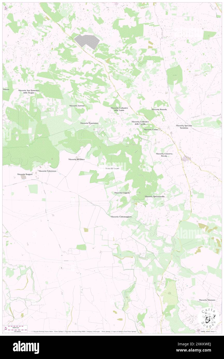 Museo della Civilta Contadina 'Masseria Lupoli', Provincia di Taranto, IT, Italien, Apulien, n 40 36' 39''', N 17 24' 2'', Karte, Cartascapes Map, veröffentlicht 2024. Erkunden Sie Cartascapes, eine Karte, die die vielfältigen Landschaften, Kulturen und Ökosysteme der Erde enthüllt. Reisen Sie durch Zeit und Raum und entdecken Sie die Verflechtungen der Vergangenheit, Gegenwart und Zukunft unseres Planeten. Stockfoto