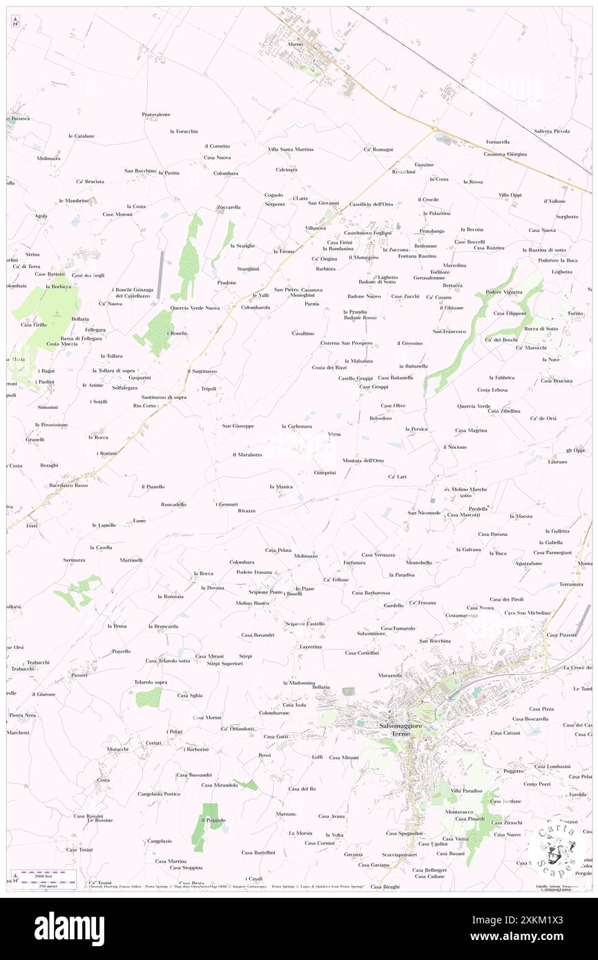 Garibaldi, Provincia di Piacenza, IT, Italien, Emilia-Romagna, n 44 50' 56''', N 9 57' 43'', Karte, Cartascapes Map, veröffentlicht 2024. Erkunden Sie Cartascapes, eine Karte, die die vielfältigen Landschaften, Kulturen und Ökosysteme der Erde enthüllt. Reisen Sie durch Zeit und Raum und entdecken Sie die Verflechtungen der Vergangenheit, Gegenwart und Zukunft unseres Planeten. Stockfoto