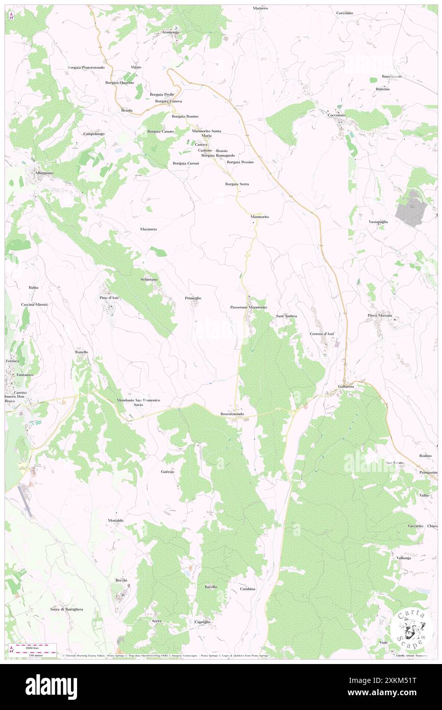 Passerano Marmorito, Provincia di Asti, IT, Italien, Piemont, n 45 3' 21'', N 8 1' 7'', Karte, Cartascapes Map, veröffentlicht 2024. Erkunden Sie Cartascapes, eine Karte, die die vielfältigen Landschaften, Kulturen und Ökosysteme der Erde enthüllt. Reisen Sie durch Zeit und Raum und entdecken Sie die Verflechtungen der Vergangenheit, Gegenwart und Zukunft unseres Planeten. Stockfoto