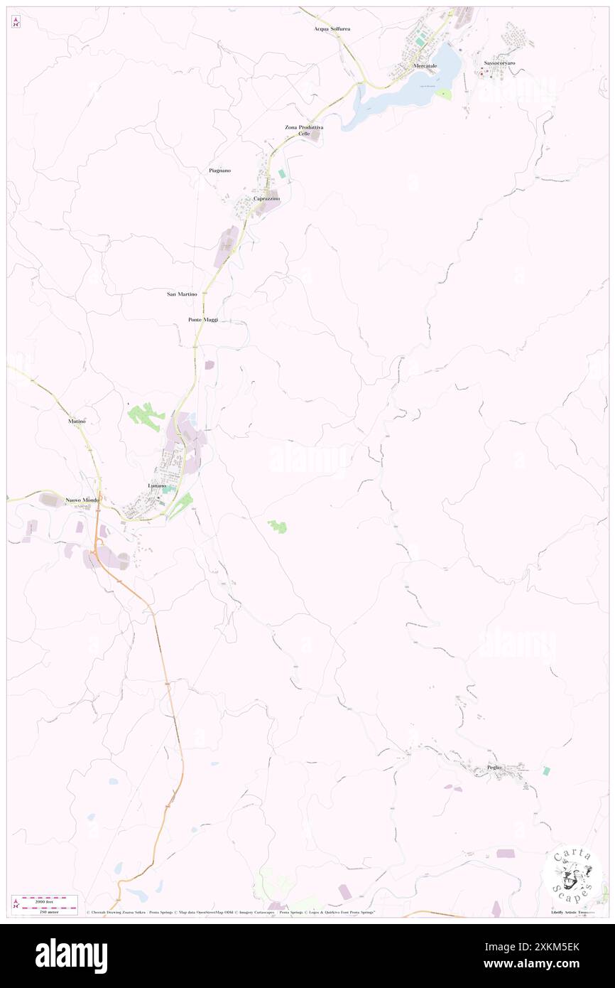 Monte Nuovo, Provincia di Pesaro e Urbino, IT, Italien, die Marken, N 43 43' 59''', N 12 28' 0''', Karte, Cartascapes Map, veröffentlicht 2024. Erkunden Sie Cartascapes, eine Karte, die die vielfältigen Landschaften, Kulturen und Ökosysteme der Erde enthüllt. Reisen Sie durch Zeit und Raum und entdecken Sie die Verflechtungen der Vergangenheit, Gegenwart und Zukunft unseres Planeten. Stockfoto