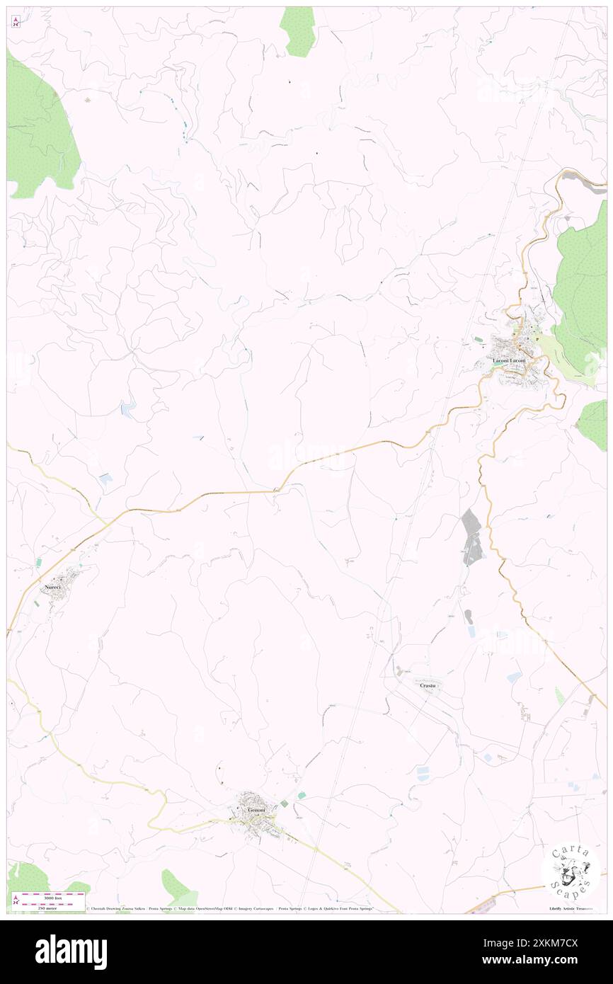 Strada, IT, Italien, Sardinien, N 39 50' 23'', N 9 0' 59'', Karte, Cartascapes Map, veröffentlicht 2024. Erkunden Sie Cartascapes, eine Karte, die die vielfältigen Landschaften, Kulturen und Ökosysteme der Erde enthüllt. Reisen Sie durch Zeit und Raum und entdecken Sie die Verflechtungen der Vergangenheit, Gegenwart und Zukunft unseres Planeten. Stockfoto