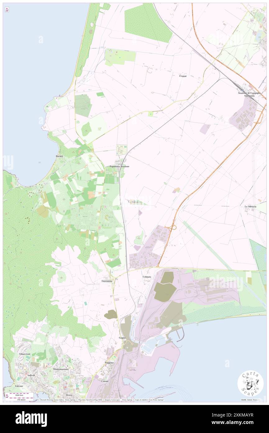 La Rinsacca, Provincia di Livorno, IT, Italien, Toskana, n 42 59' 8'', N 10 32' 43'', Karte, Cartascapes Map, veröffentlicht 2024. Erkunden Sie Cartascapes, eine Karte, die die vielfältigen Landschaften, Kulturen und Ökosysteme der Erde enthüllt. Reisen Sie durch Zeit und Raum und entdecken Sie die Verflechtungen der Vergangenheit, Gegenwart und Zukunft unseres Planeten. Stockfoto