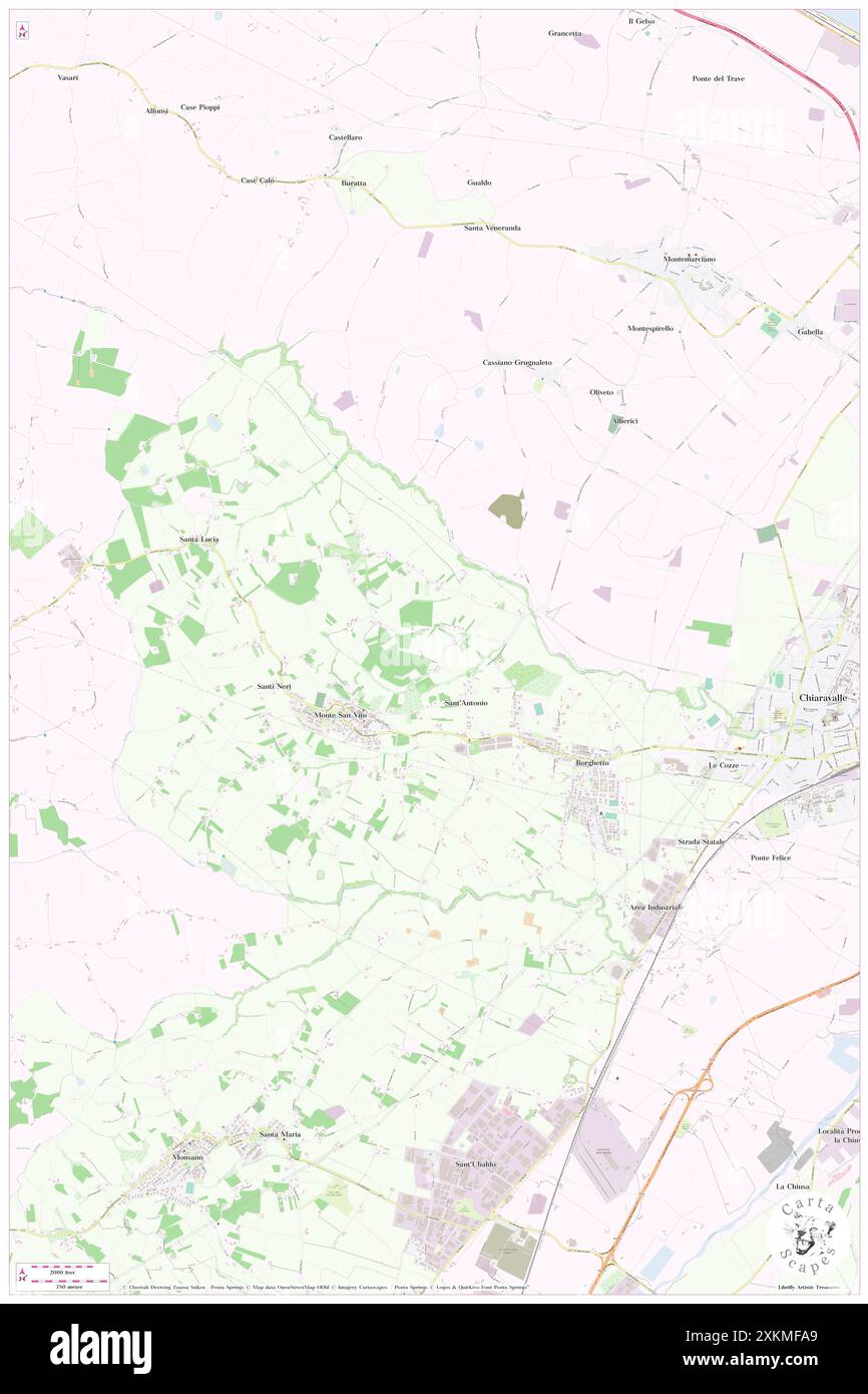 Monte San Vito, Provincia di Perugia, IT, Italien, Umbrien, n 42 40' 39''', N 12 50' 48''', Karte, Cartascapes Map, veröffentlicht 2024. Erkunden Sie Cartascapes, eine Karte, die die vielfältigen Landschaften, Kulturen und Ökosysteme der Erde enthüllt. Reisen Sie durch Zeit und Raum und entdecken Sie die Verflechtungen der Vergangenheit, Gegenwart und Zukunft unseres Planeten. Stockfoto