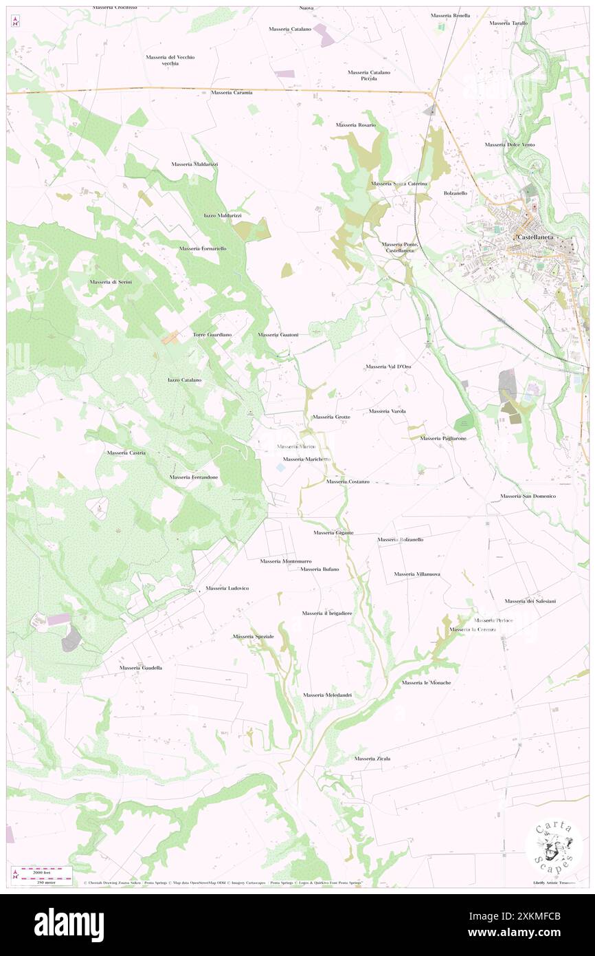 Masseria Marico, Provincia di Taranto, IT, Italien, Apulien, n 40 36' 10'', N 16 53' 36'', Karte, Cartascapes Map, veröffentlicht 2024. Erkunden Sie Cartascapes, eine Karte, die die vielfältigen Landschaften, Kulturen und Ökosysteme der Erde enthüllt. Reisen Sie durch Zeit und Raum und entdecken Sie die Verflechtungen der Vergangenheit, Gegenwart und Zukunft unseres Planeten. Stockfoto