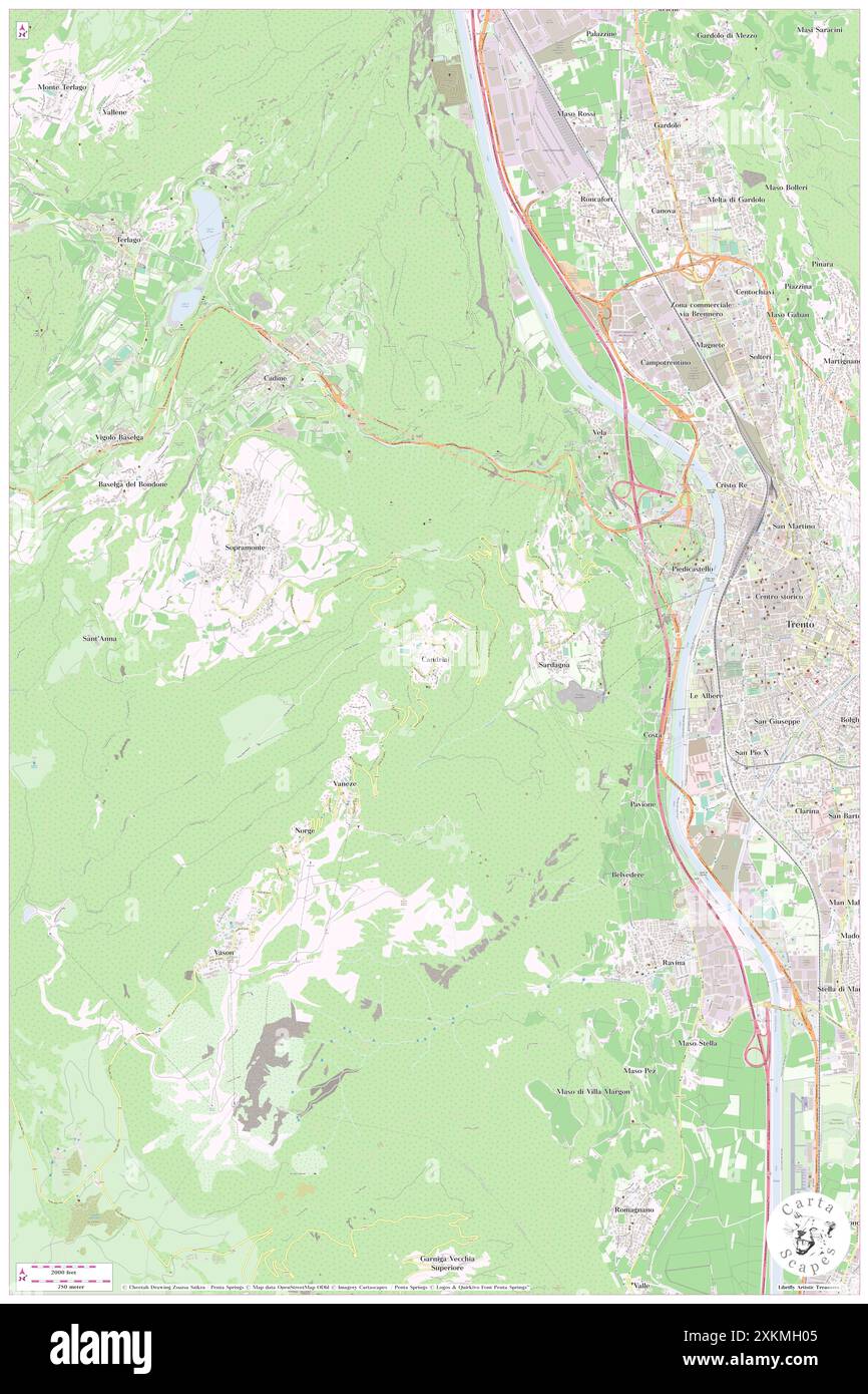 Candriai, Provincia autonoma di Trient, IT, Italien, Trentino-Südtirol, N 46 3' 50'', N 11 4' 56'', Karte, Karte, Karte von Cartascapes Map, veröffentlicht 2024. Erkunden Sie Cartascapes, eine Karte, die die vielfältigen Landschaften, Kulturen und Ökosysteme der Erde enthüllt. Reisen Sie durch Zeit und Raum und entdecken Sie die Verflechtungen der Vergangenheit, Gegenwart und Zukunft unseres Planeten. Stockfoto