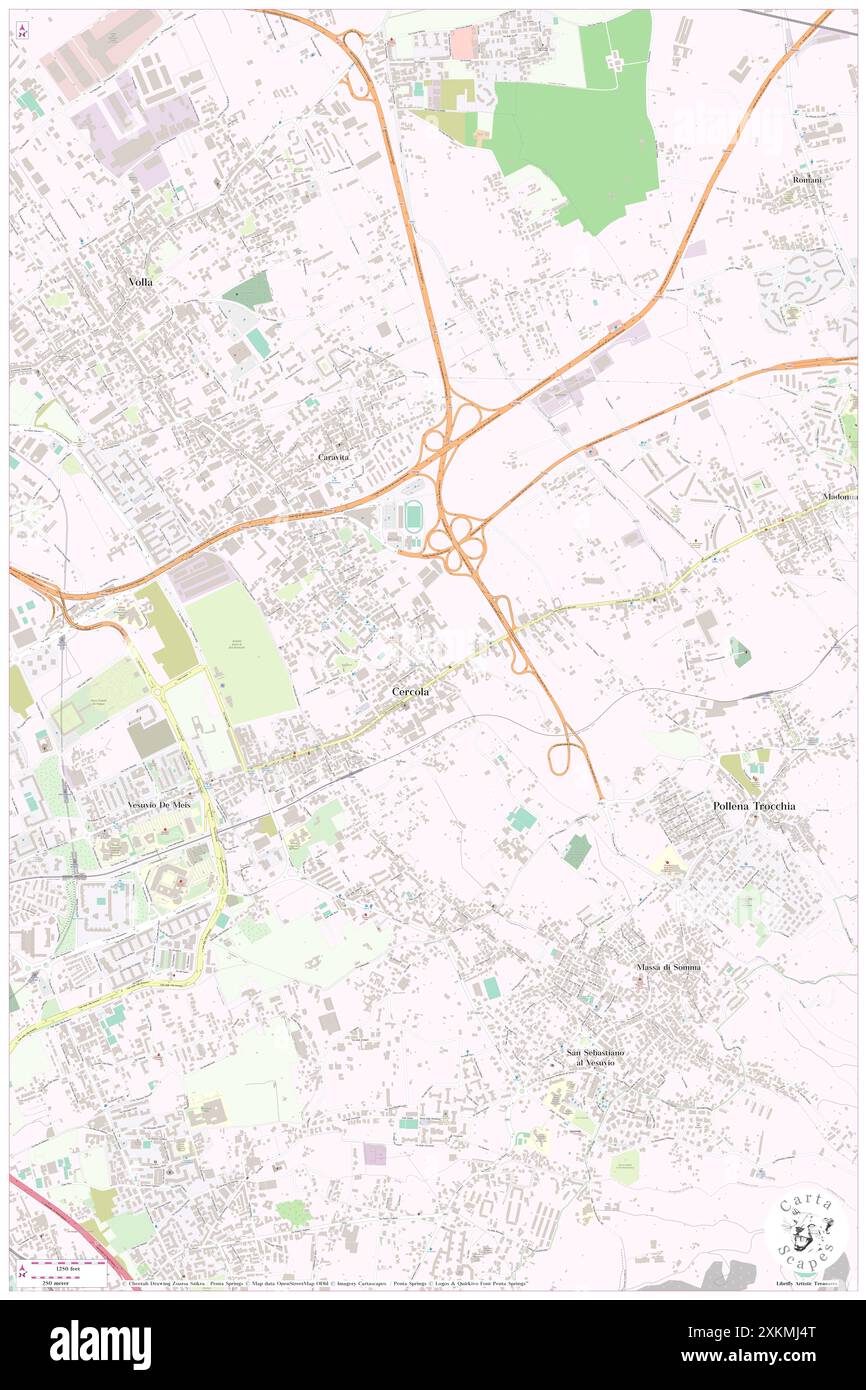 Cercola, Neapel, IT, Italien, Kampanien, n 40 51' 23'', N 14 21' 27'', Karte, Cartascapes Map, veröffentlicht 2024. Erkunden Sie Cartascapes, eine Karte, die die vielfältigen Landschaften, Kulturen und Ökosysteme der Erde enthüllt. Reisen Sie durch Zeit und Raum und entdecken Sie die Verflechtungen der Vergangenheit, Gegenwart und Zukunft unseres Planeten. Stockfoto