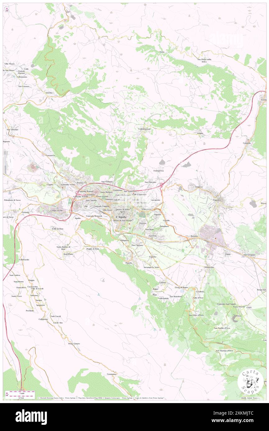 Torrione, Provincia di Macerata, IT, Italien, die Marken, n 43 21' 27'', N 13 34' 24'', Karte, Cartascapes Map, veröffentlicht 2024. Erkunden Sie Cartascapes, eine Karte, die die vielfältigen Landschaften, Kulturen und Ökosysteme der Erde enthüllt. Reisen Sie durch Zeit und Raum und entdecken Sie die Verflechtungen der Vergangenheit, Gegenwart und Zukunft unseres Planeten. Stockfoto