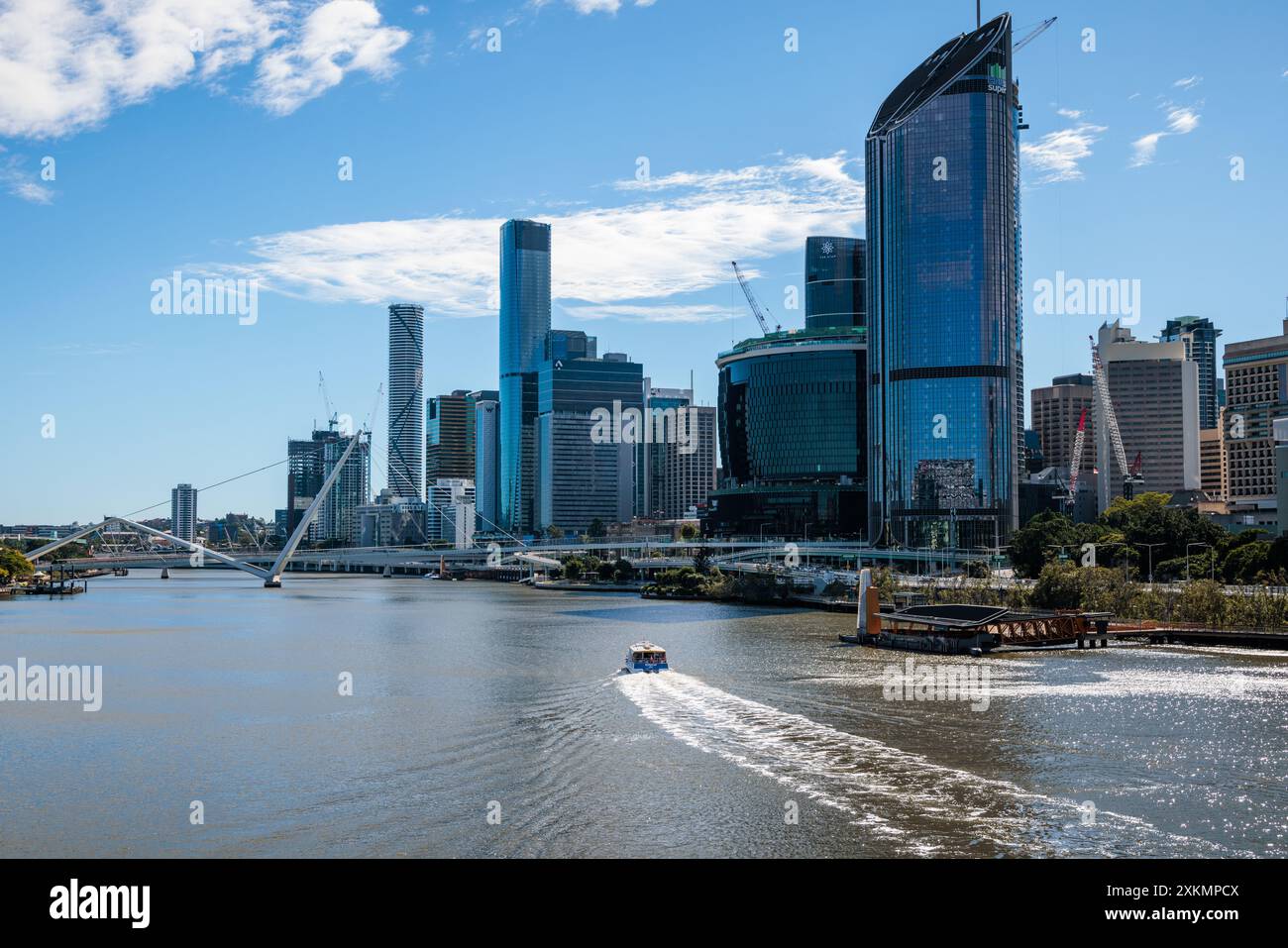 Blick auf Brisbane Central Business District, Queensland, Australien. Stockfoto