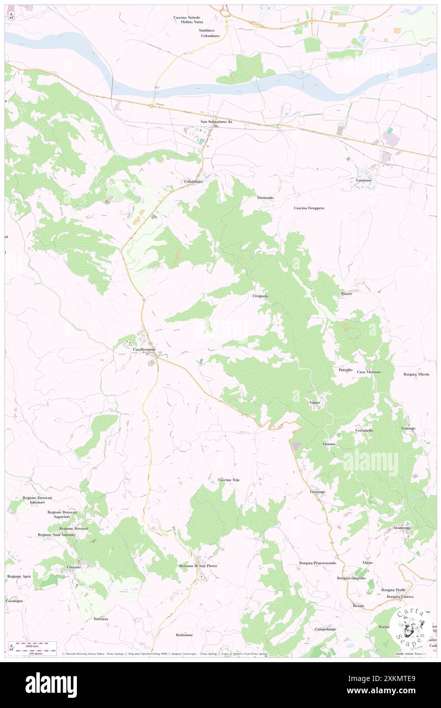 Borganino, Turin, IT, Italien, Piemont, n 45 8' 0''', N 7 57' 29'', Karte, Cartascapes Map, veröffentlicht 2024. Erkunden Sie Cartascapes, eine Karte, die die vielfältigen Landschaften, Kulturen und Ökosysteme der Erde enthüllt. Reisen Sie durch Zeit und Raum und entdecken Sie die Verflechtungen der Vergangenheit, Gegenwart und Zukunft unseres Planeten. Stockfoto