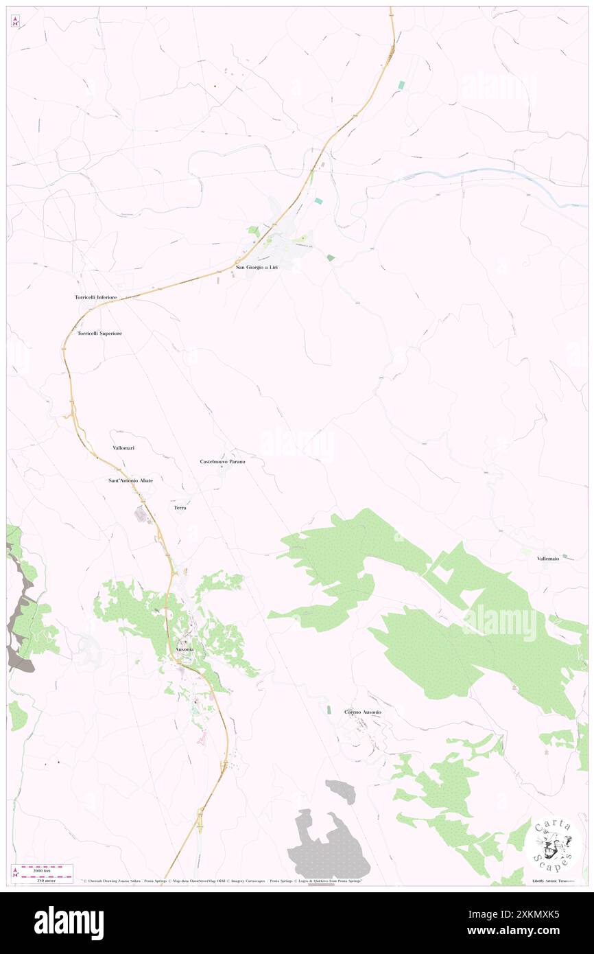 Monte Calvo, IT, Italien, Kampanien, N 41 22' 51''', N 13 46' 5''', Karte, Cartascapes Map, veröffentlicht 2024. Erkunden Sie Cartascapes, eine Karte, die die vielfältigen Landschaften, Kulturen und Ökosysteme der Erde enthüllt. Reisen Sie durch Zeit und Raum und entdecken Sie die Verflechtungen der Vergangenheit, Gegenwart und Zukunft unseres Planeten. Stockfoto