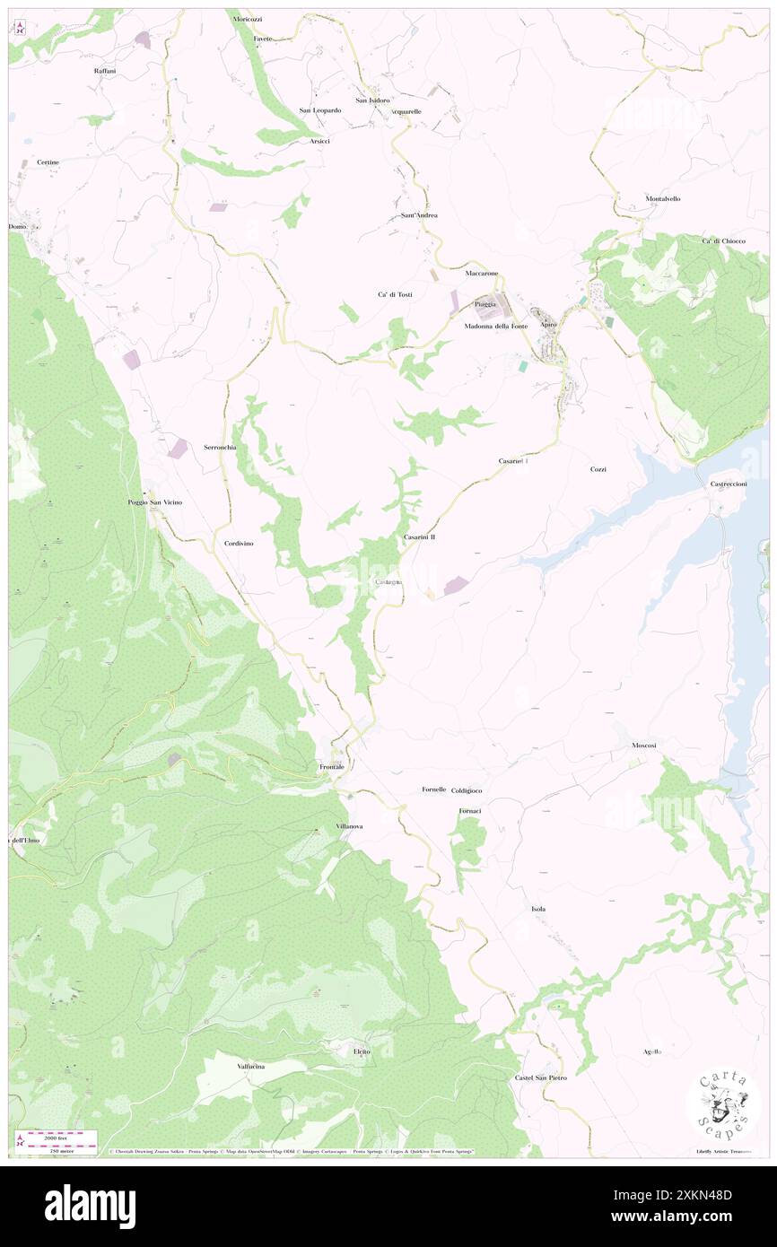 Castagna, Provincia di Macerata, IT, Italien, die Marken, n 43 22' 2'', N 13 6' 36'', Karte, Cartascapes Map, veröffentlicht 2024. Erkunden Sie Cartascapes, eine Karte, die die vielfältigen Landschaften, Kulturen und Ökosysteme der Erde enthüllt. Reisen Sie durch Zeit und Raum und entdecken Sie die Verflechtungen der Vergangenheit, Gegenwart und Zukunft unseres Planeten. Stockfoto