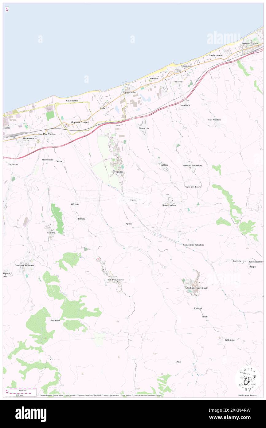 Carda, Messina, IT, Italien, Sizilien, n 38 10' 58''', N 15 21' 31''', Karte, Cartascapes Map 2024 veröffentlicht. Erkunden Sie Cartascapes, eine Karte, die die vielfältigen Landschaften, Kulturen und Ökosysteme der Erde enthüllt. Reisen Sie durch Zeit und Raum und entdecken Sie die Verflechtungen der Vergangenheit, Gegenwart und Zukunft unseres Planeten. Stockfoto