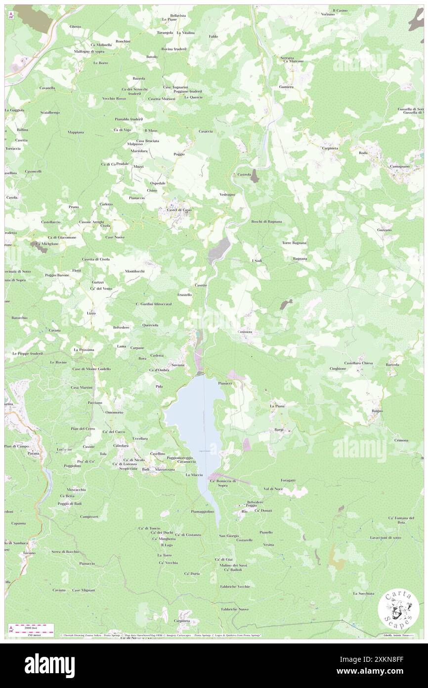 Prino, Bologna, IT, Italien, Emilia-Romagna, n 44 8' 37'', N 11 2' 39'', Karte, Cartascapes Map, veröffentlicht 2024. Erkunden Sie Cartascapes, eine Karte, die die vielfältigen Landschaften, Kulturen und Ökosysteme der Erde enthüllt. Reisen Sie durch Zeit und Raum und entdecken Sie die Verflechtungen der Vergangenheit, Gegenwart und Zukunft unseres Planeten. Stockfoto