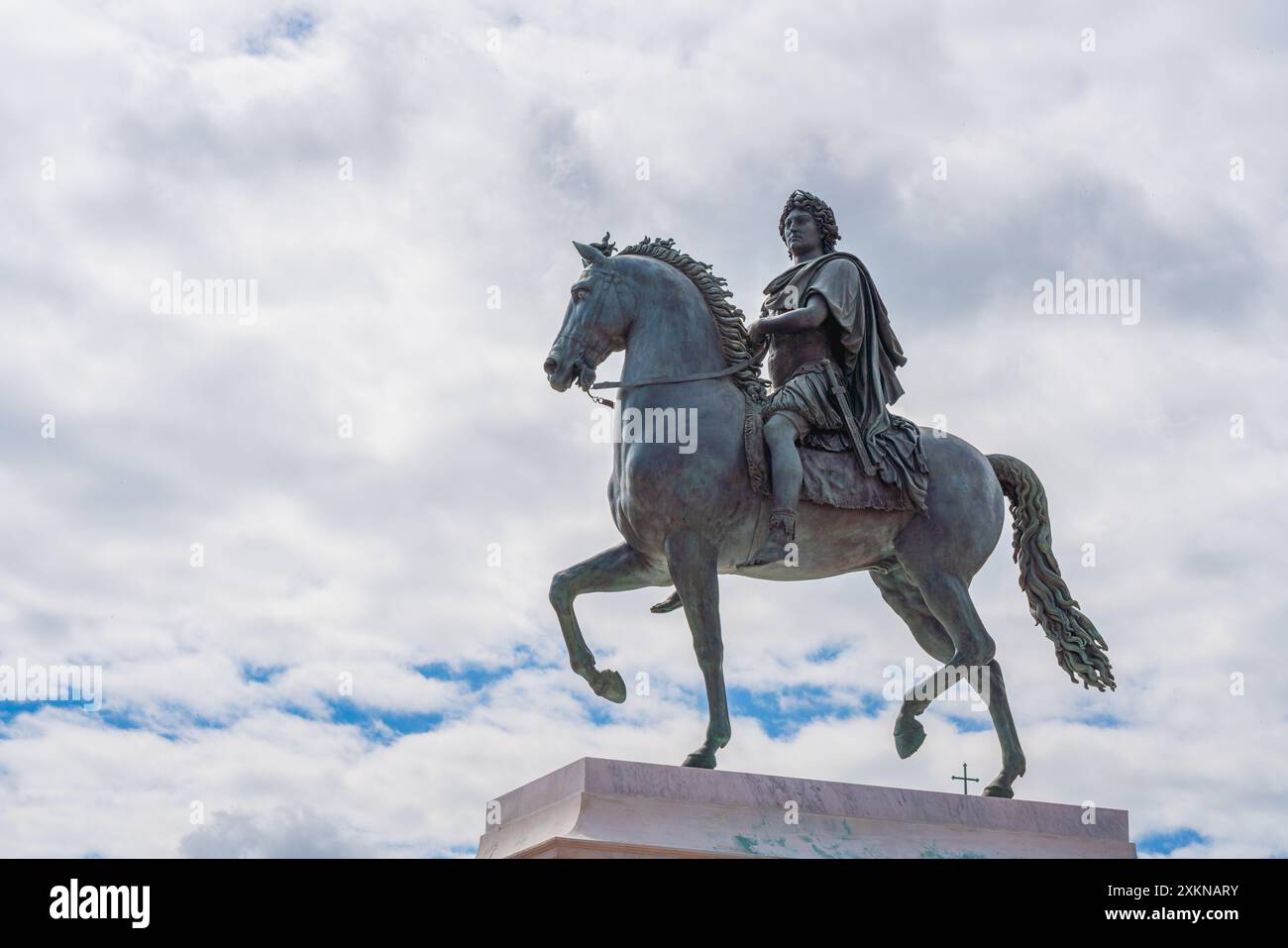 Lyon, Frankreich. Juni 2024. Reiterstatue von König Ludwig XIV. Von Frankreich von Francois-Frédéric Lemot im Jahre 1825 und in Place Bellecour installiert Stockfoto