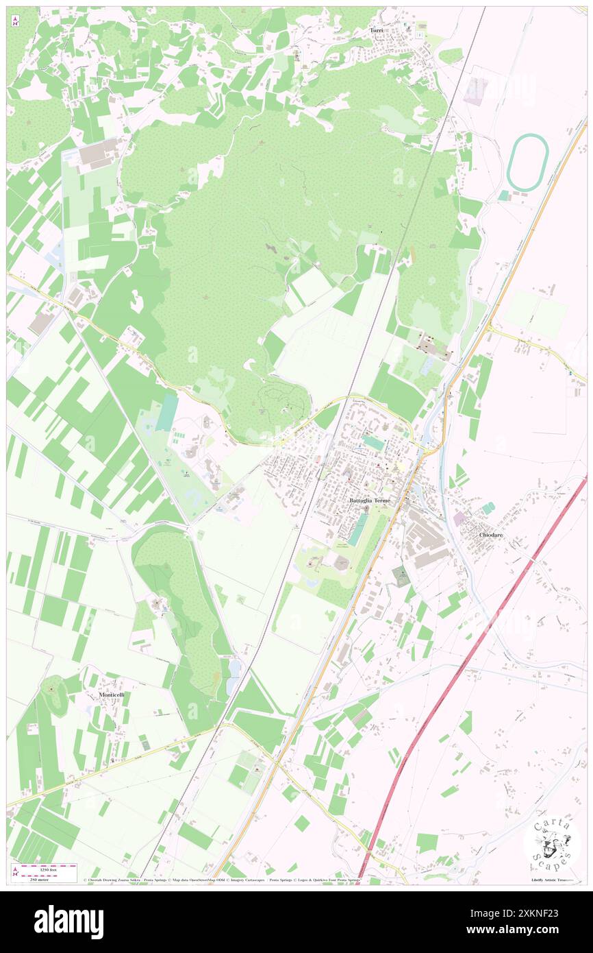 Battaglia Terme, Provincia di Padua, IT, Italien, Veneto, n 45 17' 7''', N 11 47' 1'', Karte, Cartascapes Map, veröffentlicht 2024. Erkunden Sie Cartascapes, eine Karte, die die vielfältigen Landschaften, Kulturen und Ökosysteme der Erde enthüllt. Reisen Sie durch Zeit und Raum und entdecken Sie die Verflechtungen der Vergangenheit, Gegenwart und Zukunft unseres Planeten. Stockfoto