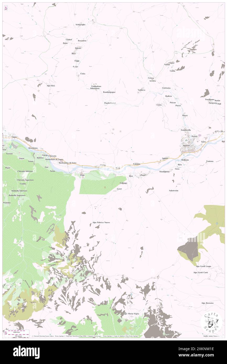 Nosetto, Turin, IT, Italien, Piemont, n 45 24' 21'', N 7 30' 37'', Karte, Karte, Kartenausgabe 2024. Erkunden Sie Cartascapes, eine Karte, die die vielfältigen Landschaften, Kulturen und Ökosysteme der Erde enthüllt. Reisen Sie durch Zeit und Raum und entdecken Sie die Verflechtungen der Vergangenheit, Gegenwart und Zukunft unseres Planeten. Stockfoto