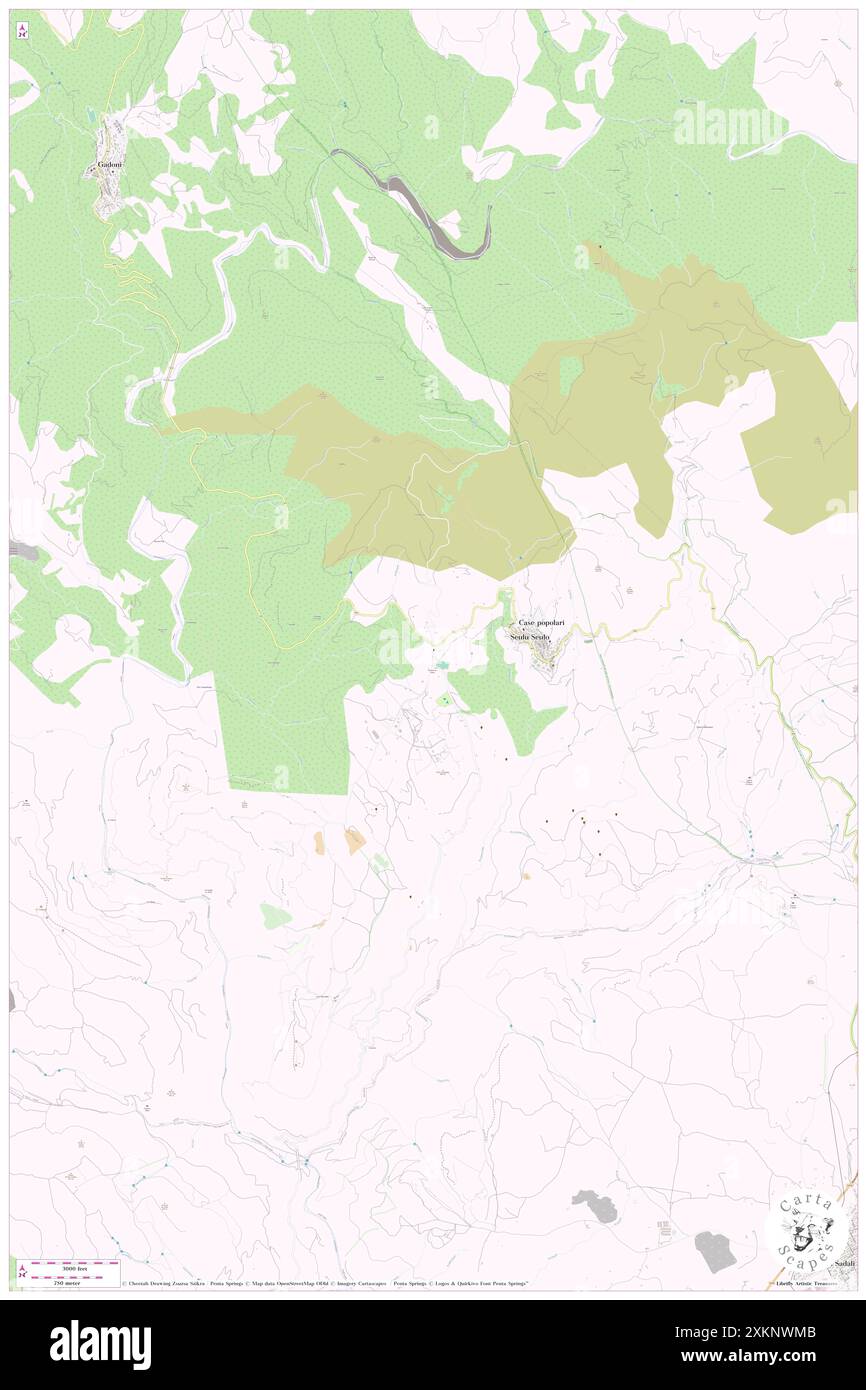 Santa Barbara, IT, Italien, Sardinien, N 39 52' 8''', N 9 13' 27''', Karte, Cartascapes Map, veröffentlicht 2024. Erkunden Sie Cartascapes, eine Karte, die die vielfältigen Landschaften, Kulturen und Ökosysteme der Erde enthüllt. Reisen Sie durch Zeit und Raum und entdecken Sie die Verflechtungen der Vergangenheit, Gegenwart und Zukunft unseres Planeten. Stockfoto