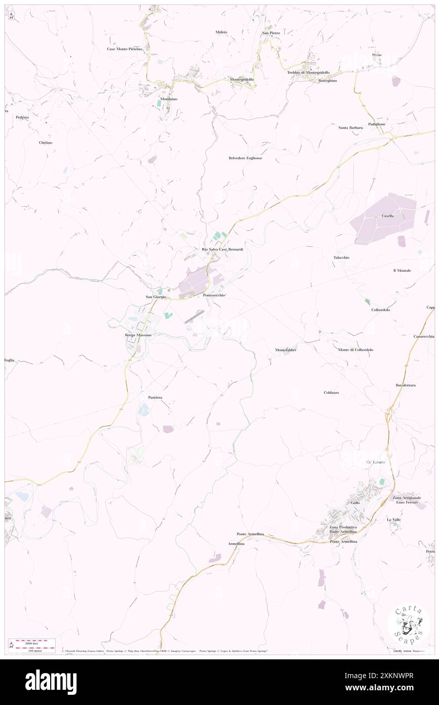 San Giorgio, Provincia di Pesaro e Urbino, IT, Italien, die Marken, N 43 49' 0''', N 12 40' 59''', Karte, Karte von Cartascapes Map, veröffentlicht 2024. Erkunden Sie Cartascapes, eine Karte, die die vielfältigen Landschaften, Kulturen und Ökosysteme der Erde enthüllt. Reisen Sie durch Zeit und Raum und entdecken Sie die Verflechtungen der Vergangenheit, Gegenwart und Zukunft unseres Planeten. Stockfoto