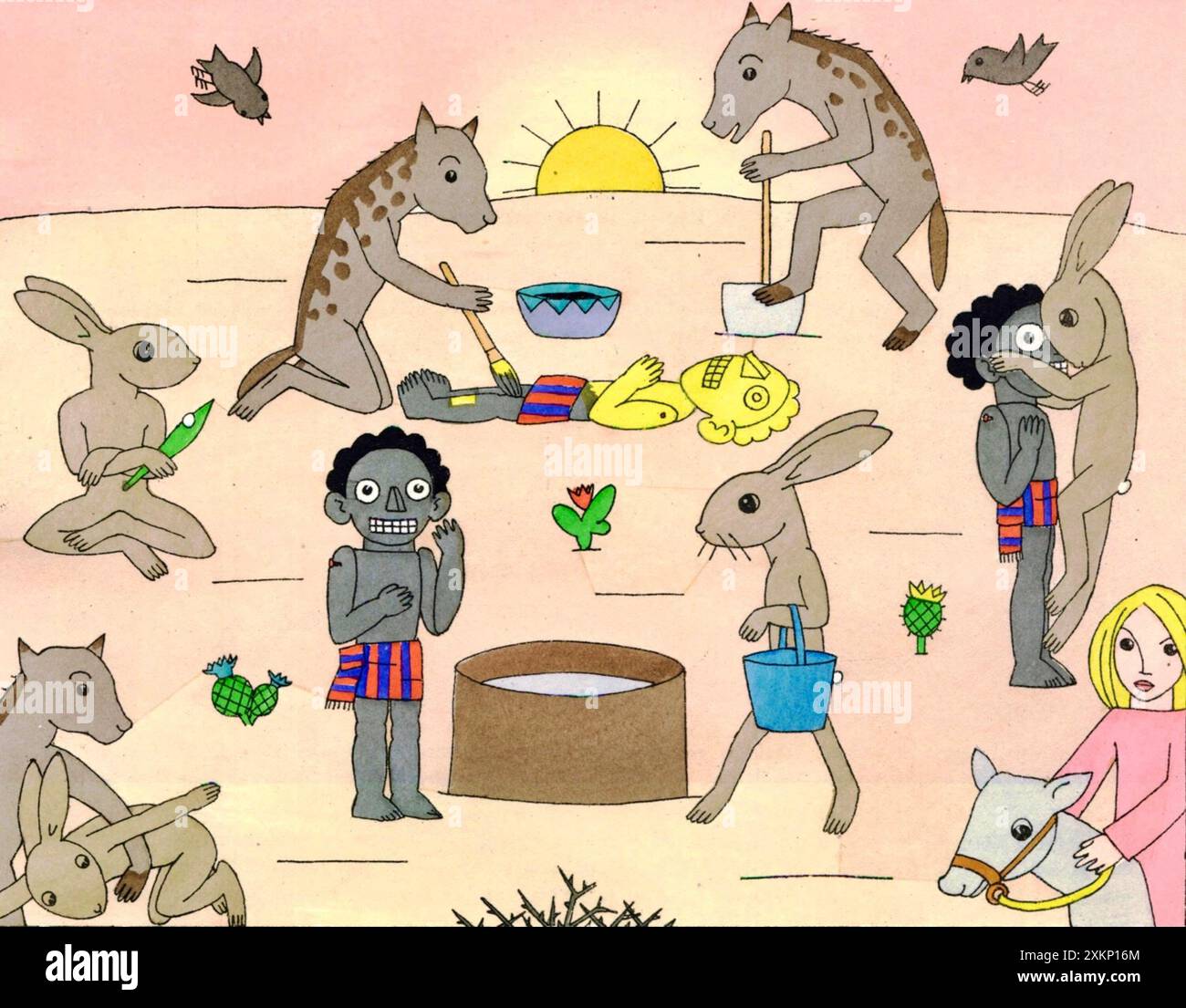 Tom Seidmann-Freud – „der Hase und der Brunnen“, ein kreolisches Märchen aus Louisiana – 1924 Stockfoto