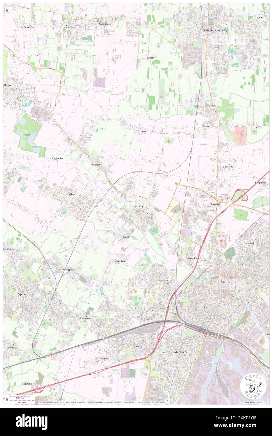 Zelarino, Provincia di Venezia, IT, Italien, Veneto, n 45 30' 54'', N 12' 28'', Karte, Cartascapes Map, veröffentlicht 2024. Erkunden Sie Cartascapes, eine Karte, die die vielfältigen Landschaften, Kulturen und Ökosysteme der Erde enthüllt. Reisen Sie durch Zeit und Raum und entdecken Sie die Verflechtungen der Vergangenheit, Gegenwart und Zukunft unseres Planeten. Stockfoto