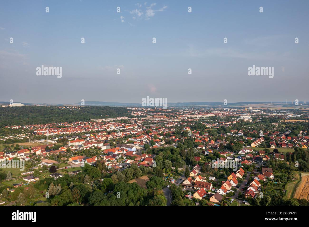 Luftbild Panoramaaufnahme Nordhausen Harz Stockfoto