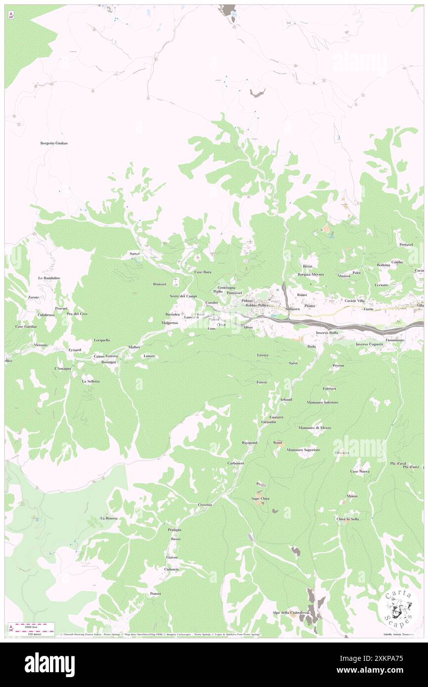 Payant, Turin, IT, Italien, Piemont, n 44 48' 18'', N 7 6' 23'', Karte, Cartascapes Map, veröffentlicht 2024. Erkunden Sie Cartascapes, eine Karte, die die vielfältigen Landschaften, Kulturen und Ökosysteme der Erde enthüllt. Reisen Sie durch Zeit und Raum und entdecken Sie die Verflechtungen der Vergangenheit, Gegenwart und Zukunft unseres Planeten. Stockfoto