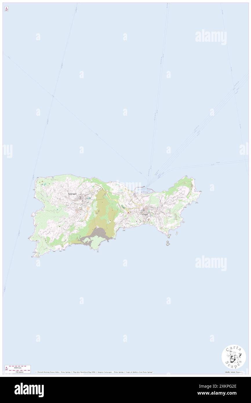 JK PLACE CAPRI, Neapel, IT, Italien, Kampanien, n 40 33' 26'', N 14 14' 7''', Karte, Cartascapes Map, veröffentlicht 2024. Erkunden Sie Cartascapes, eine Karte, die die vielfältigen Landschaften, Kulturen und Ökosysteme der Erde enthüllt. Reisen Sie durch Zeit und Raum und entdecken Sie die Verflechtungen der Vergangenheit, Gegenwart und Zukunft unseres Planeten. Stockfoto