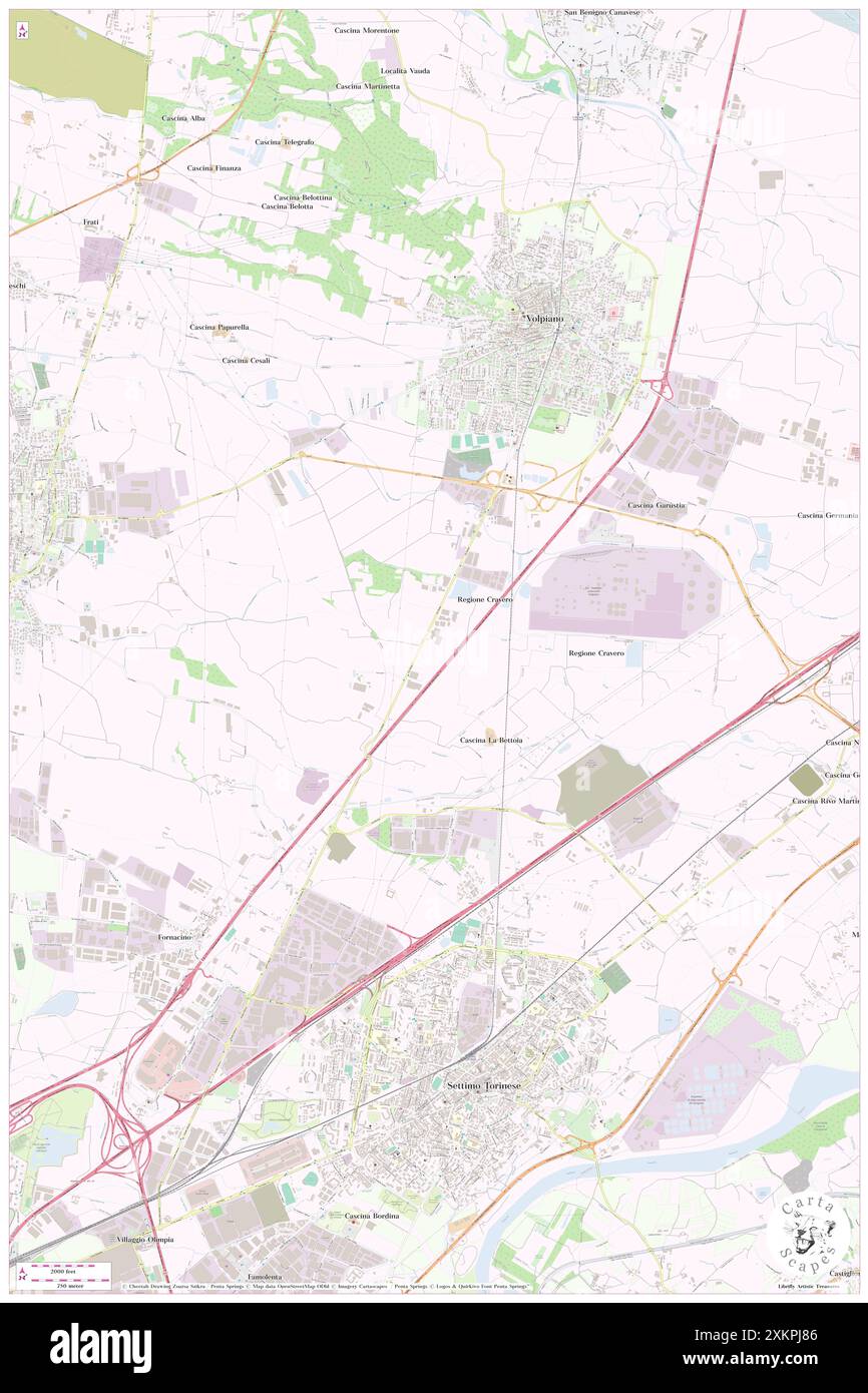 Via Torino I, Turin, IT, Italien, Piemont, n 45 10' 24'', N 7 45' 54'', Karte, Kartenausgabe 2024. Erkunden Sie Cartascapes, eine Karte, die die vielfältigen Landschaften, Kulturen und Ökosysteme der Erde enthüllt. Reisen Sie durch Zeit und Raum und entdecken Sie die Verflechtungen der Vergangenheit, Gegenwart und Zukunft unseres Planeten. Stockfoto