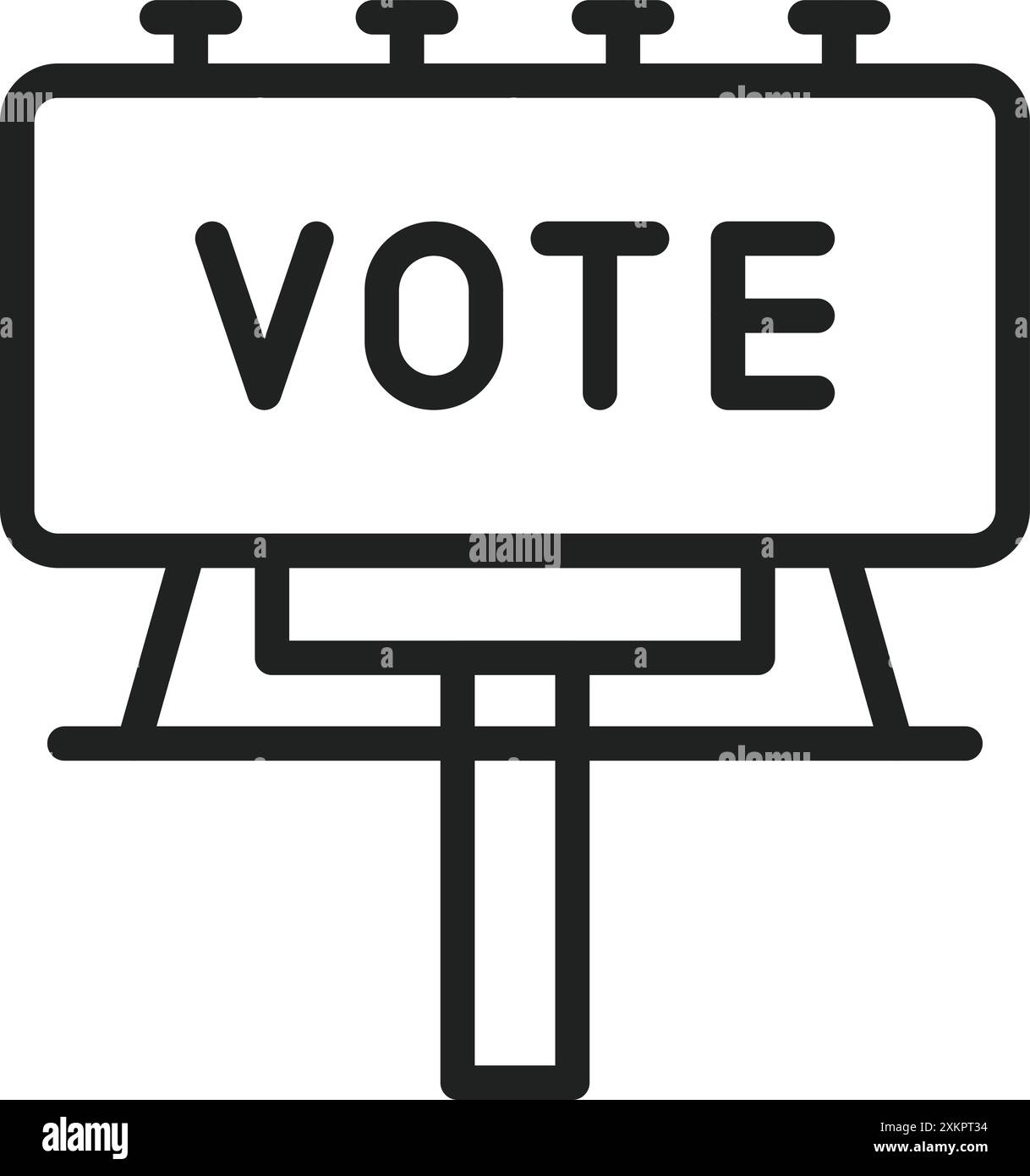 Vektorbild des Billboard-Symbols. Geeignet für mobile Anwendungen, Webanwendungen und Printmedien. Stock Vektor