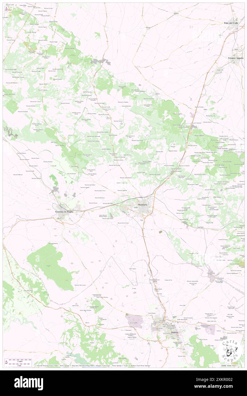 Altamura, Bari, IT, Italien, Apulien, n 40 49' 35''', N 16 32' 58''', Karte, Cartascapes Map, veröffentlicht 2024. Erkunden Sie Cartascapes, eine Karte, die die vielfältigen Landschaften, Kulturen und Ökosysteme der Erde enthüllt. Reisen Sie durch Zeit und Raum und entdecken Sie die Verflechtungen der Vergangenheit, Gegenwart und Zukunft unseres Planeten. Stockfoto