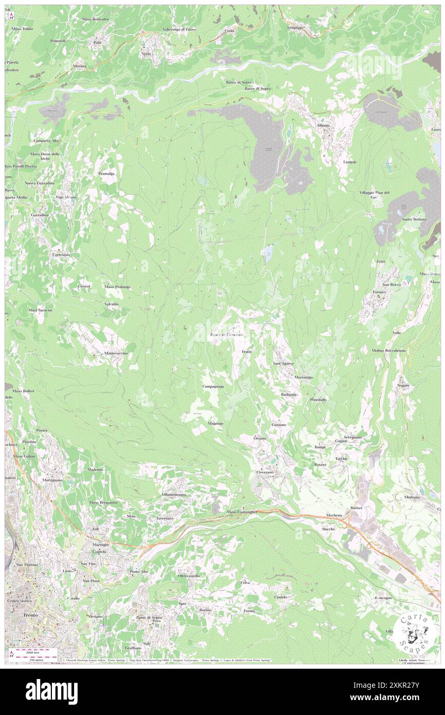 Bosco, Provincia autonoma di Trient, IT, Italien, Trentino-Südtirol, N 46 6' 41'', N 11 10' 12'', Karte, Karte, Karte von Cartascapes Map, veröffentlicht 2024. Erkunden Sie Cartascapes, eine Karte, die die vielfältigen Landschaften, Kulturen und Ökosysteme der Erde enthüllt. Reisen Sie durch Zeit und Raum und entdecken Sie die Verflechtungen der Vergangenheit, Gegenwart und Zukunft unseres Planeten. Stockfoto