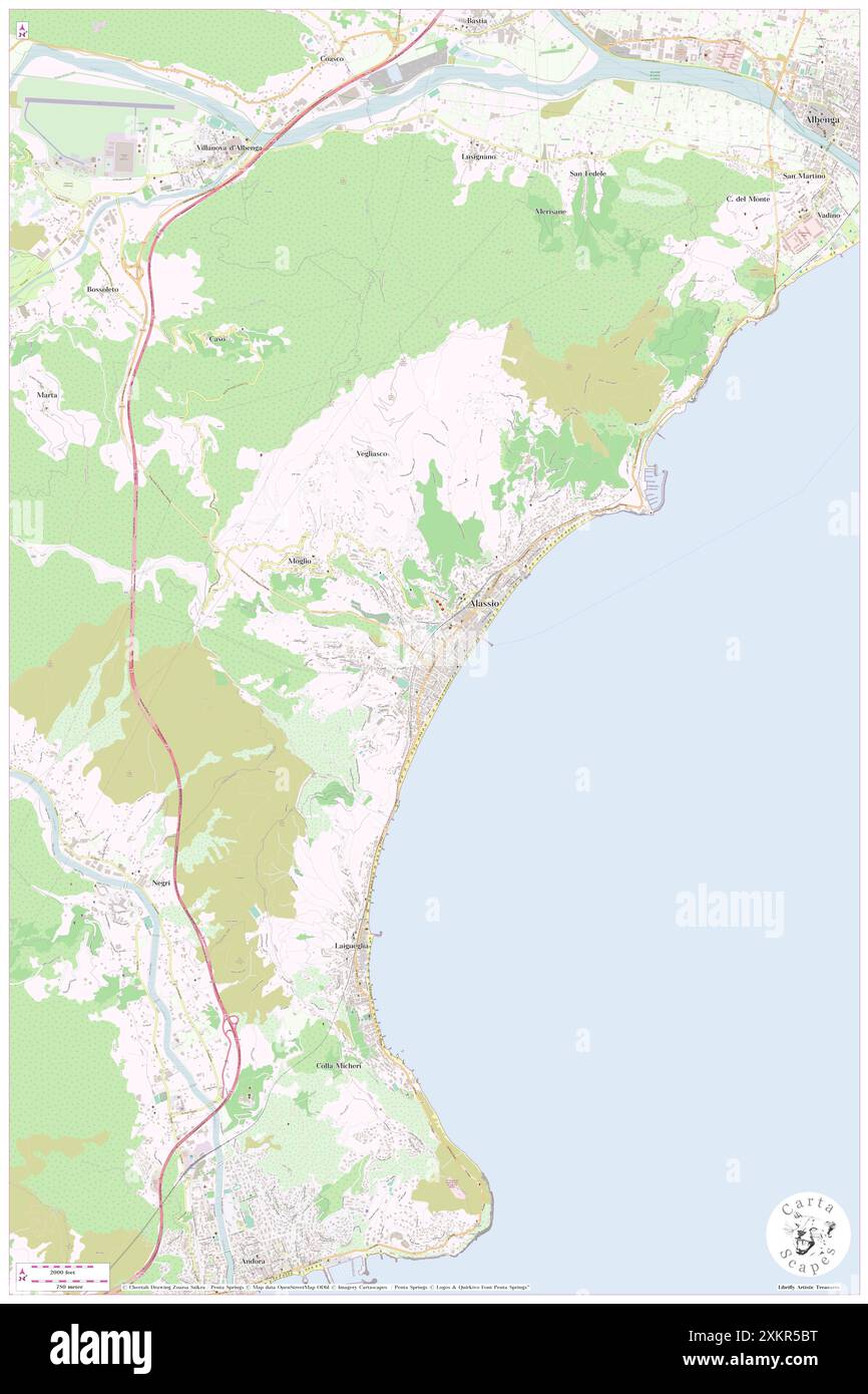 Hotel Bristol, Provincia di Savona, IT, Italien, Ligurien, n 44 0' 13'', N 8 10' 1'', Karte, Cartascapes Map, veröffentlicht 2024. Erkunden Sie Cartascapes, eine Karte, die die vielfältigen Landschaften, Kulturen und Ökosysteme der Erde enthüllt. Reisen Sie durch Zeit und Raum und entdecken Sie die Verflechtungen der Vergangenheit, Gegenwart und Zukunft unseres Planeten. Stockfoto