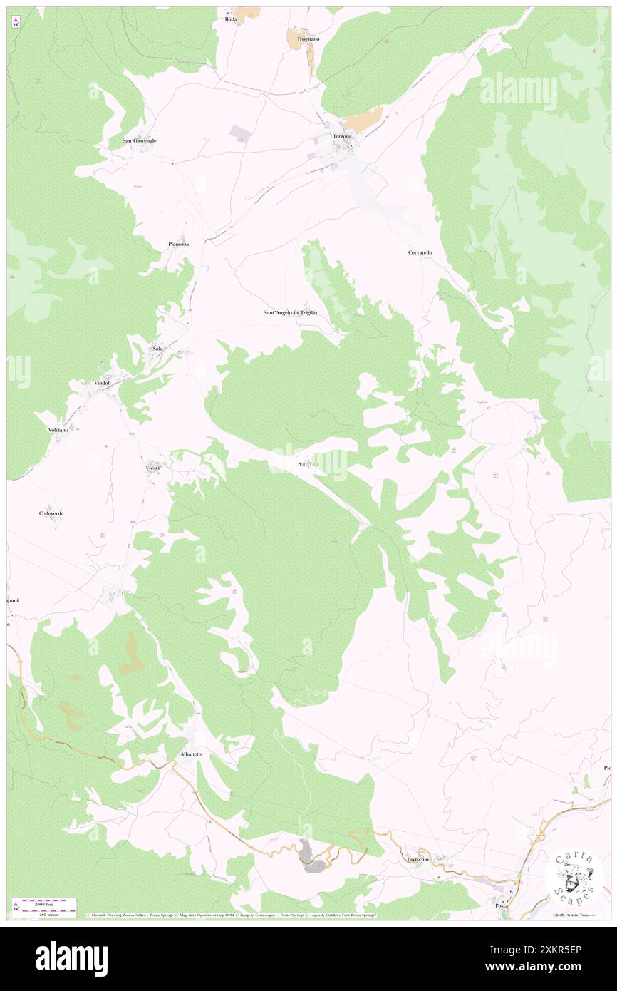 San Vito, Provincia di Rieti, IT, Italien, Latium, n 42 34' 40'', N 13 3' 49'', Karte, Cartascapes Map, veröffentlicht 2024. Erkunden Sie Cartascapes, eine Karte, die die vielfältigen Landschaften, Kulturen und Ökosysteme der Erde enthüllt. Reisen Sie durch Zeit und Raum und entdecken Sie die Verflechtungen der Vergangenheit, Gegenwart und Zukunft unseres Planeten. Stockfoto