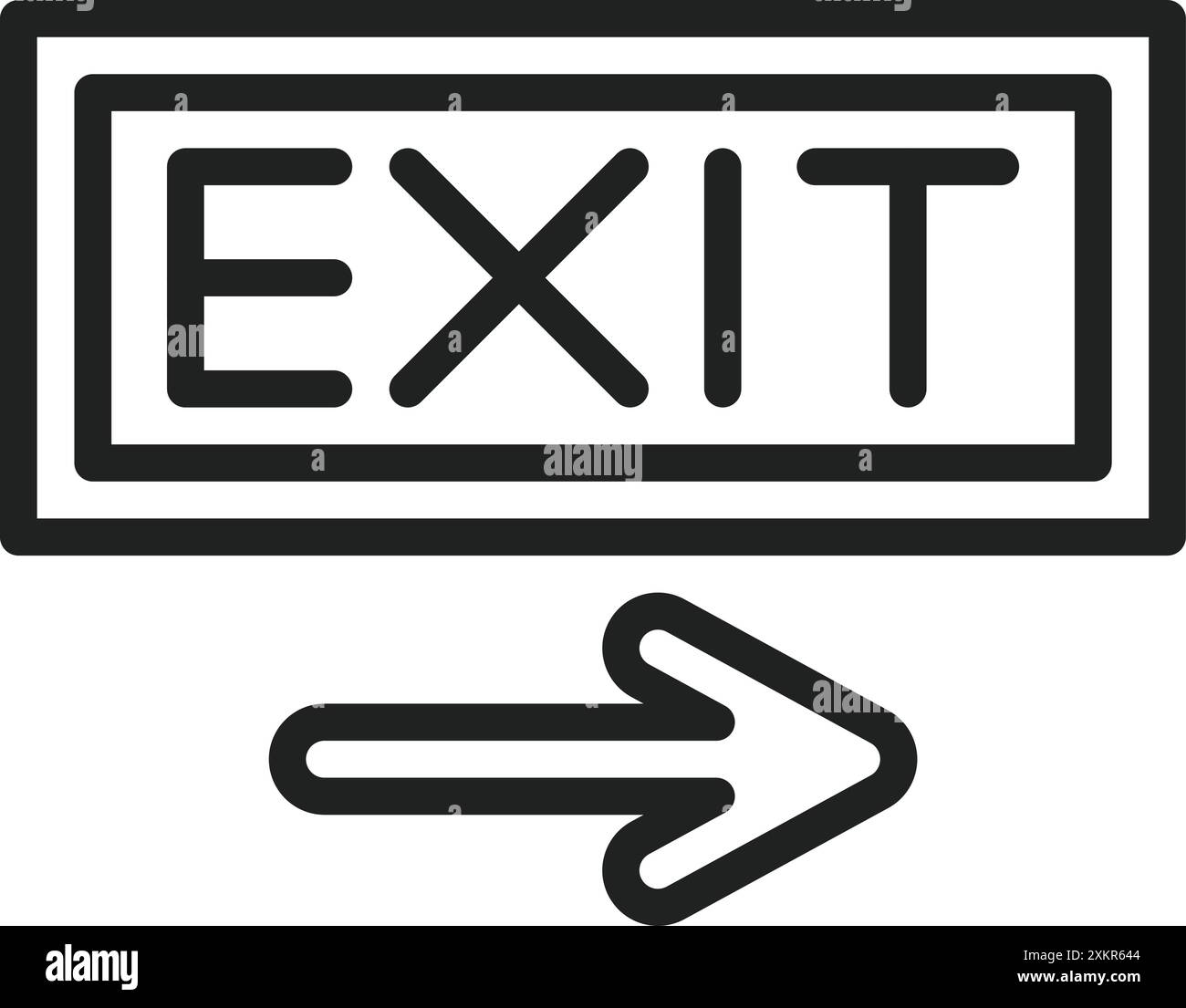 Vektorbild des Symbols beenden. Geeignet für mobile Anwendungen, Webanwendungen und Printmedien. Stock Vektor