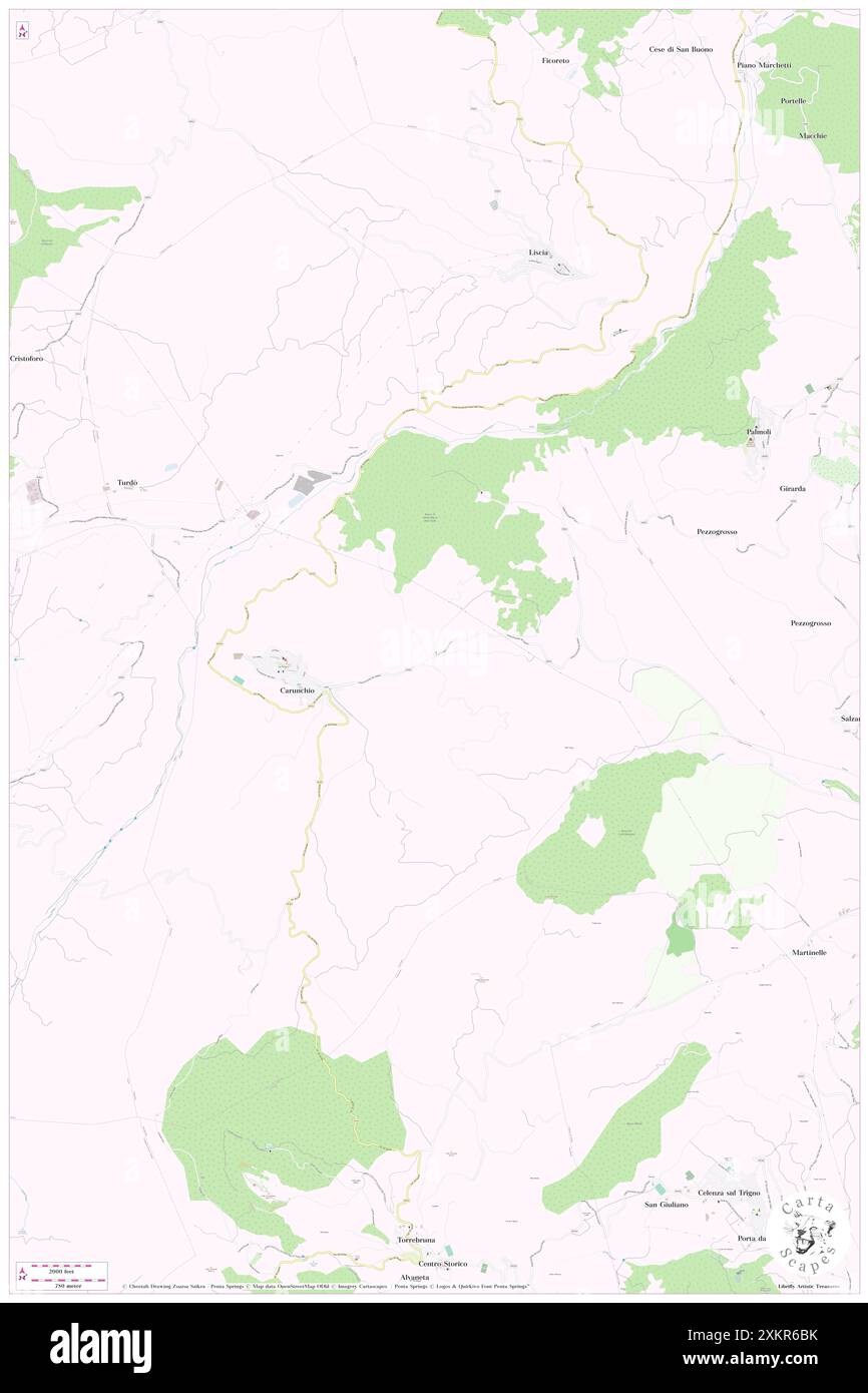 Carunchio, Provincia di Chieti, IT, Italien, Abruzzen, n 41 55' 3'', N 14 31' 36'', Karte, Cartascapes Map, veröffentlicht 2024. Erkunden Sie Cartascapes, eine Karte, die die vielfältigen Landschaften, Kulturen und Ökosysteme der Erde enthüllt. Reisen Sie durch Zeit und Raum und entdecken Sie die Verflechtungen der Vergangenheit, Gegenwart und Zukunft unseres Planeten. Stockfoto