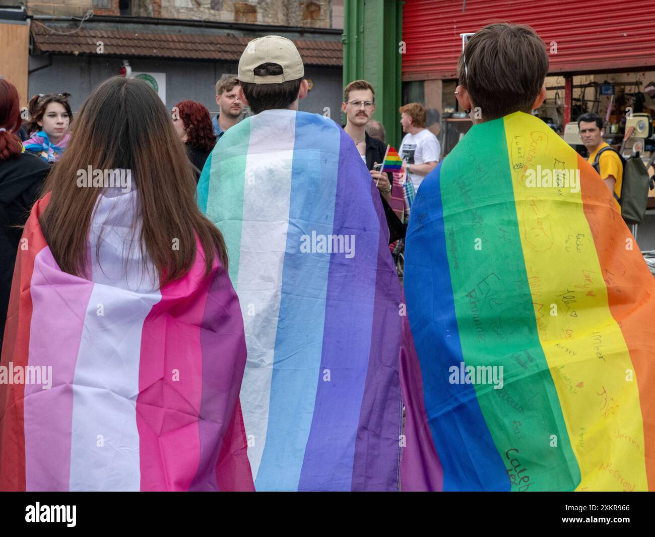 Glasgow, Schottland, Großbritannien. 20. Juli 2024: Glasgow Pride at the Barras and Glasgow Green. Stockfoto
