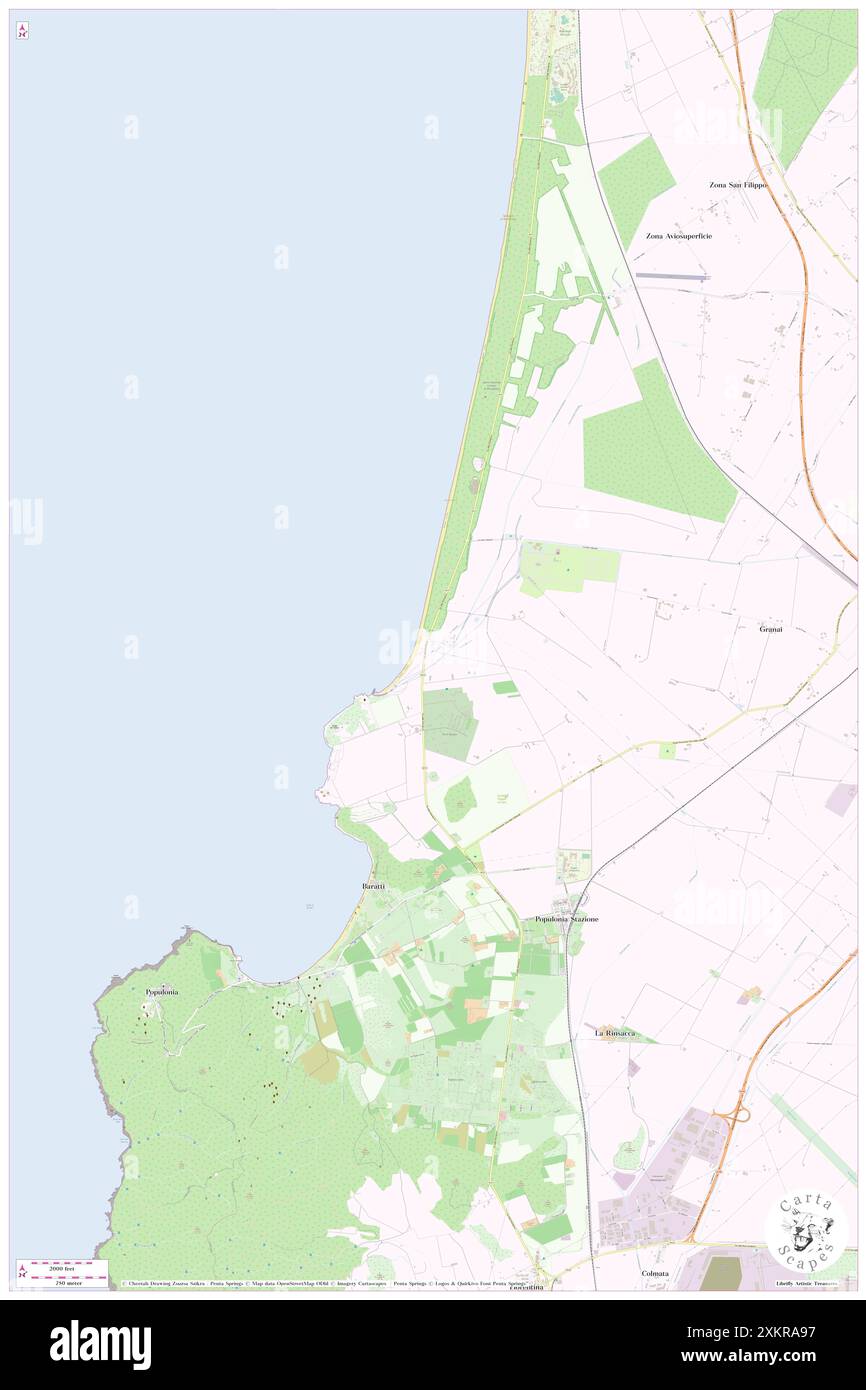 HGÜ SACOI - La Torracia Electrode Line Terminal, Provincia di Livorno, IT, Italien, Toskana, n 43 1' 8'', N 10 31' 25'', Karte, Cartascapes Map, veröffentlicht 2024. Erkunden Sie Cartascapes, eine Karte, die die vielfältigen Landschaften, Kulturen und Ökosysteme der Erde enthüllt. Reisen Sie durch Zeit und Raum und entdecken Sie die Verflechtungen der Vergangenheit, Gegenwart und Zukunft unseres Planeten. Stockfoto