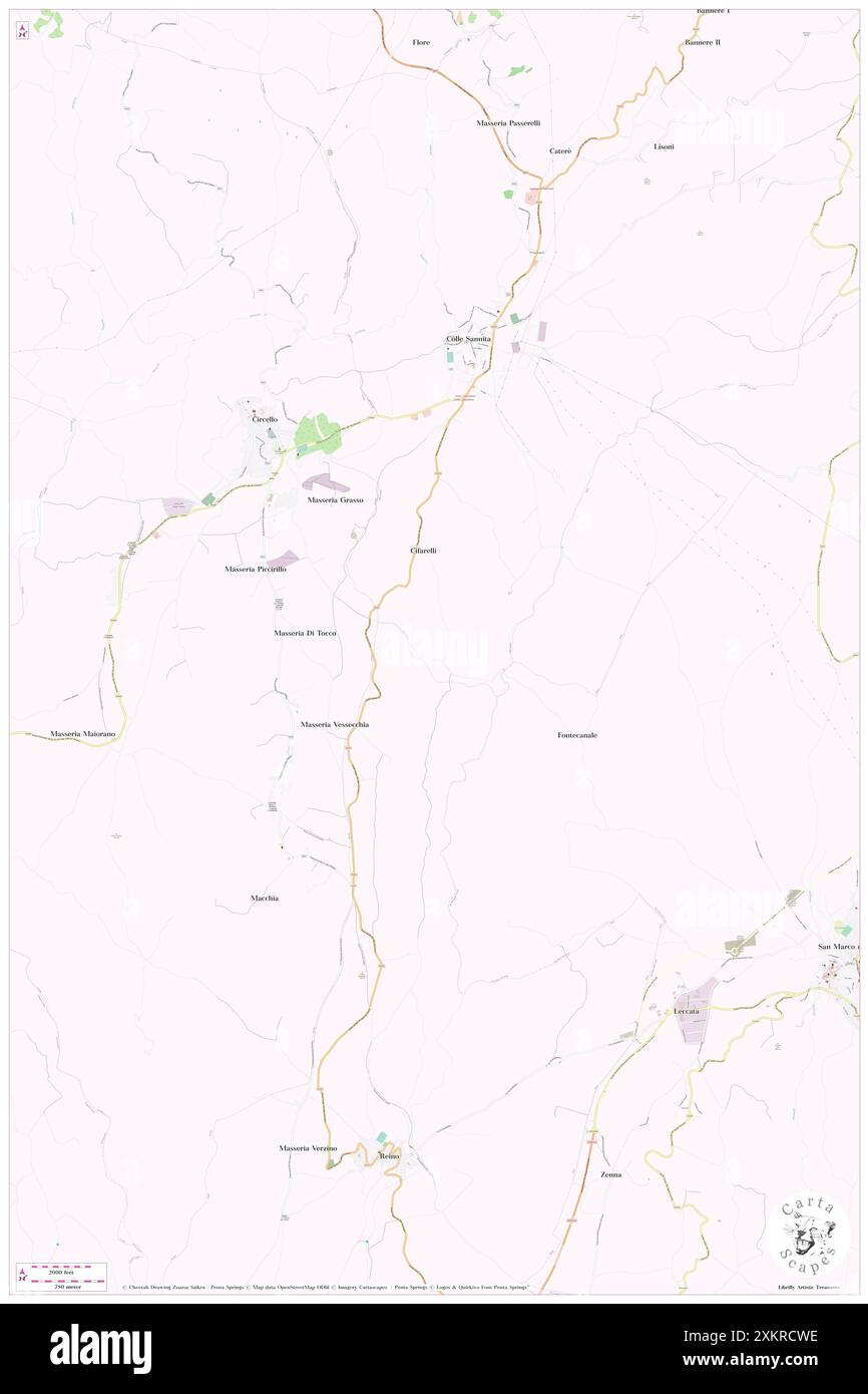 Zepponi, Provincia di Benevento, IT, Italien, Kampanien, n 41 20' 12''', N 14 49' 45'', Karte, Cartascapes Map, veröffentlicht 2024. Erkunden Sie Cartascapes, eine Karte, die die vielfältigen Landschaften, Kulturen und Ökosysteme der Erde enthüllt. Reisen Sie durch Zeit und Raum und entdecken Sie die Verflechtungen der Vergangenheit, Gegenwart und Zukunft unseres Planeten. Stockfoto