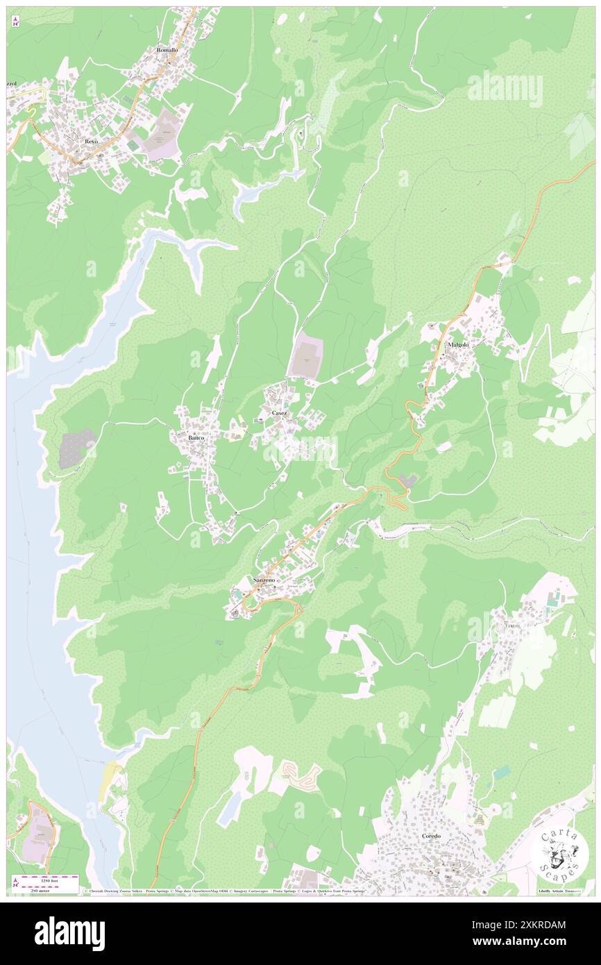 Sanzeno, Provincia autonoma di Trient, IT, Italien, Trentino-Südtirol, N 46 21' 58'', N 11 4' 32'', Karte, Karte, Karte von Cartascapes Map, veröffentlicht 2024. Erkunden Sie Cartascapes, eine Karte, die die vielfältigen Landschaften, Kulturen und Ökosysteme der Erde enthüllt. Reisen Sie durch Zeit und Raum und entdecken Sie die Verflechtungen der Vergangenheit, Gegenwart und Zukunft unseres Planeten. Stockfoto