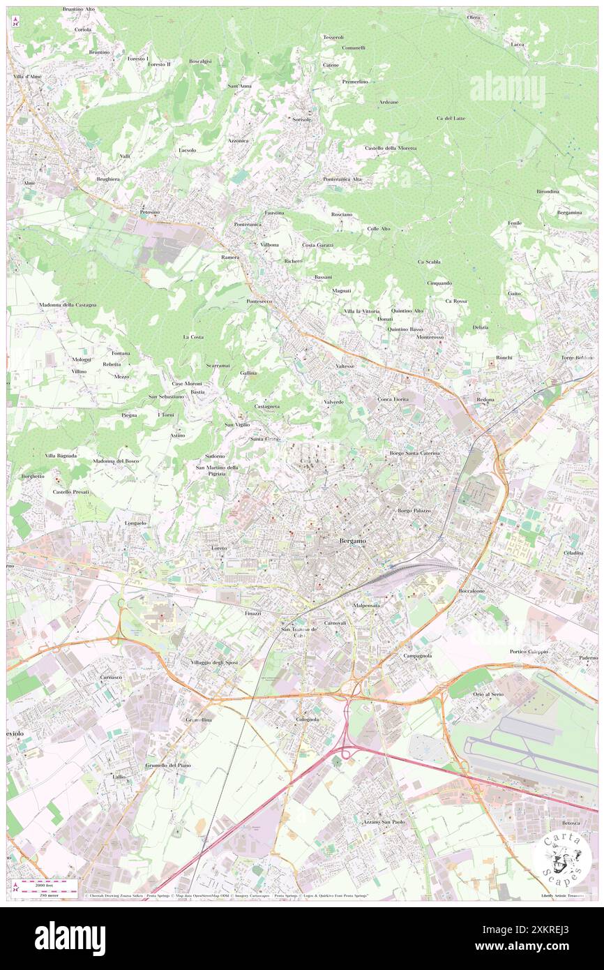 Gästehaus Alba Citta Alta, Provincia di Bergamo, IT, Italien, Lombardei, n 45 42' 17'', N 9 39' 40'', Karte, Cartascapes Map, veröffentlicht 2024. Erkunden Sie Cartascapes, eine Karte, die die vielfältigen Landschaften, Kulturen und Ökosysteme der Erde enthüllt. Reisen Sie durch Zeit und Raum und entdecken Sie die Verflechtungen der Vergangenheit, Gegenwart und Zukunft unseres Planeten. Stockfoto