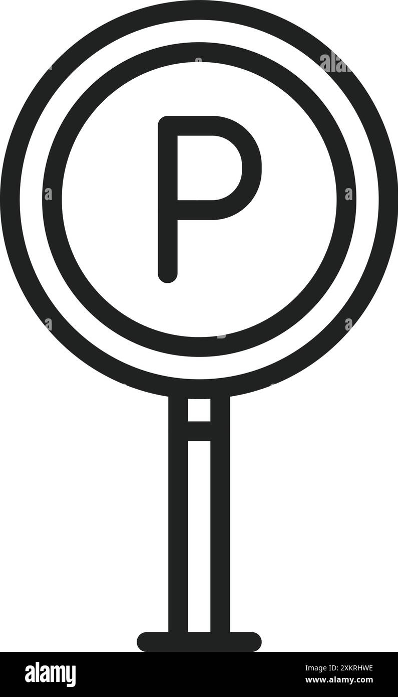 Vektorbild des Symbols Parken. Geeignet für mobile Anwendungen, Webanwendungen und Printmedien. Stock Vektor