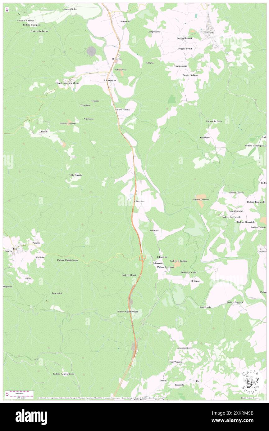 La Locanda del Ponte, Provincia di Siena, IT, Italien, Toskana, n 43 6' 49'', N 11 17' 47'', Karte, Cartascapes Map, veröffentlicht 2024. Erkunden Sie Cartascapes, eine Karte, die die vielfältigen Landschaften, Kulturen und Ökosysteme der Erde enthüllt. Reisen Sie durch Zeit und Raum und entdecken Sie die Verflechtungen der Vergangenheit, Gegenwart und Zukunft unseres Planeten. Stockfoto