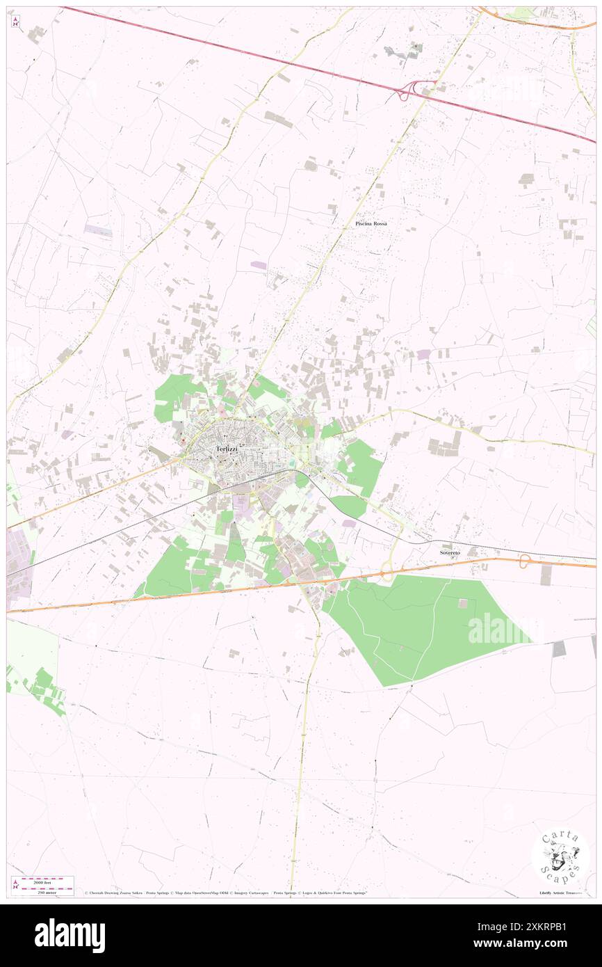 Parco Comunale Terlizzi, Bari, IT, Italien, Apulien, n 41 7' 47''', N 16 33' 18''', Karte, Cartascapes Map 2024 veröffentlicht. Erkunden Sie Cartascapes, eine Karte, die die vielfältigen Landschaften, Kulturen und Ökosysteme der Erde enthüllt. Reisen Sie durch Zeit und Raum und entdecken Sie die Verflechtungen der Vergangenheit, Gegenwart und Zukunft unseres Planeten. Stockfoto