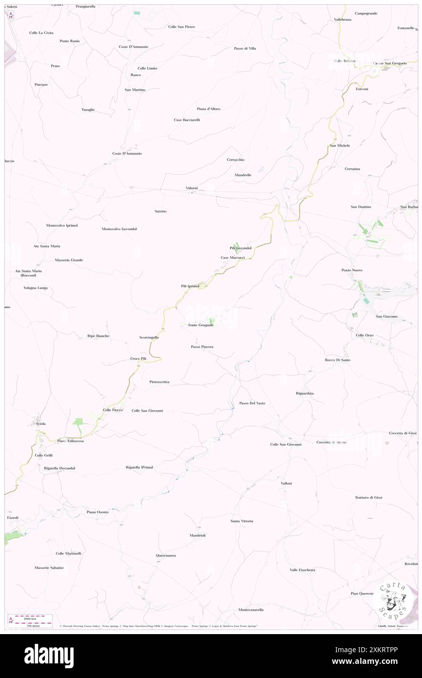 Fontegrugnale, Provincia di Chieti, IT, Italien, Abruzzen, n 42 6' 16'', N 14 30' 56'', Karte, Cartascapes Map, veröffentlicht 2024. Erkunden Sie Cartascapes, eine Karte, die die vielfältigen Landschaften, Kulturen und Ökosysteme der Erde enthüllt. Reisen Sie durch Zeit und Raum und entdecken Sie die Verflechtungen der Vergangenheit, Gegenwart und Zukunft unseres Planeten. Stockfoto