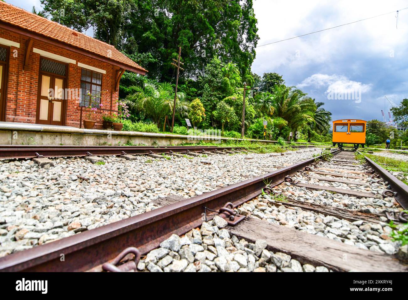 Bahnkorridor Sehenswürdigkeiten entlang der Bukit Timah Road, Singapur Stockfoto