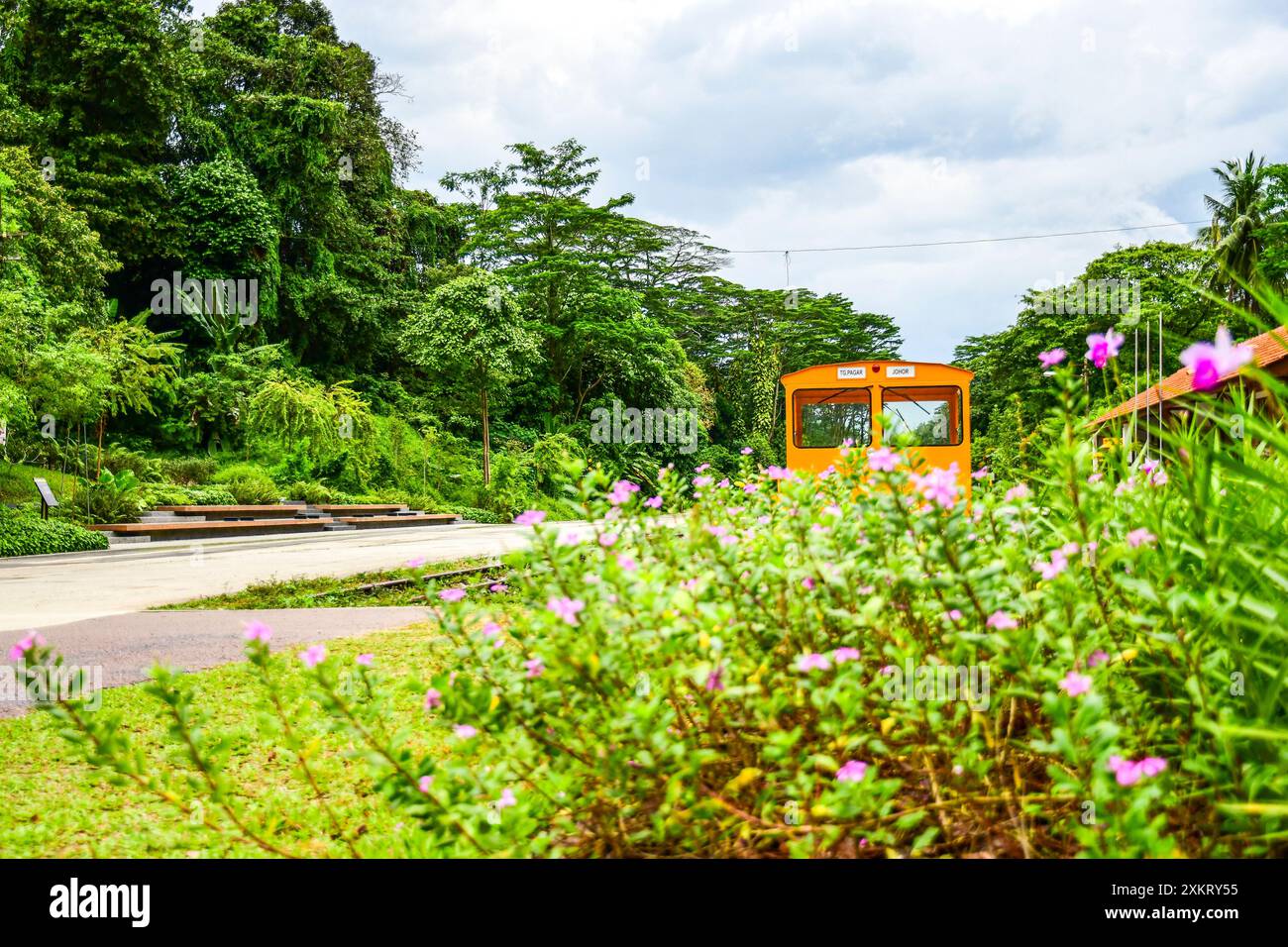 Bahnkorridor Sehenswürdigkeiten entlang der Bukit Timah Road, Singapur Stockfoto