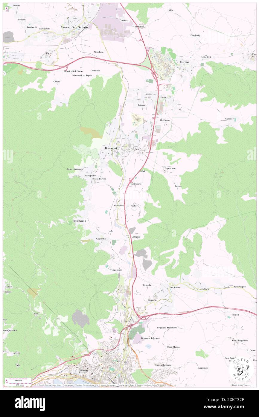 Antessano, Provincia di Salerno, IT, Italien, Kampanien, n 40 43' 58''', N 14 46' 38''', Karte, Cartascapes Map, veröffentlicht 2024. Erkunden Sie Cartascapes, eine Karte, die die vielfältigen Landschaften, Kulturen und Ökosysteme der Erde enthüllt. Reisen Sie durch Zeit und Raum und entdecken Sie die Verflechtungen der Vergangenheit, Gegenwart und Zukunft unseres Planeten. Stockfoto